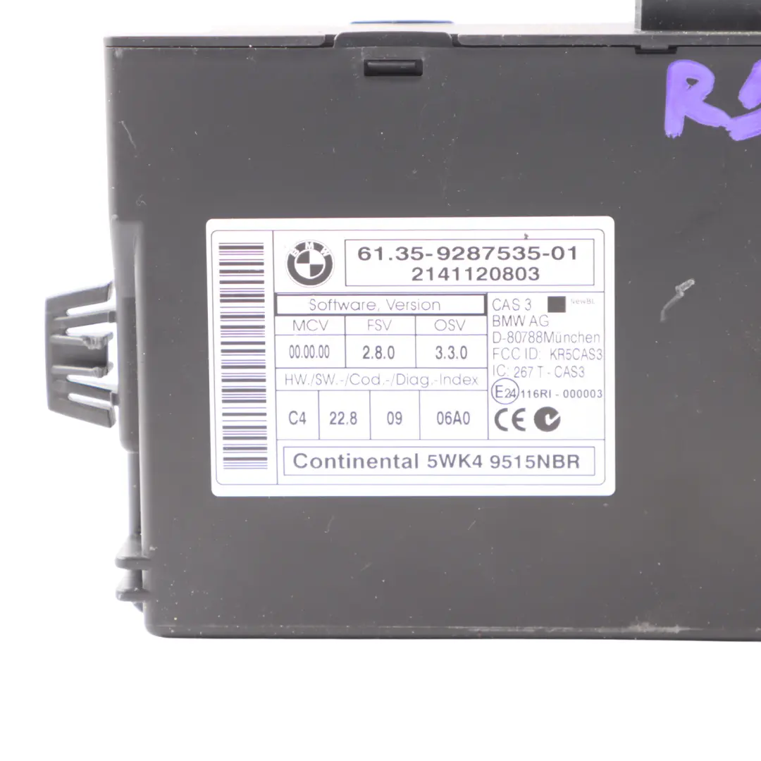 ECU Kit DME CAS3 + Key Manual to Mini Cooper S R58 R60 N18 184 HP Engine with Part number 8621260 Mini Cooper S R58 R60 N18 184 HP Engine ECU Kit DME CAS3 + Key Manual - SKU 8621260-2 - Part number 8621260