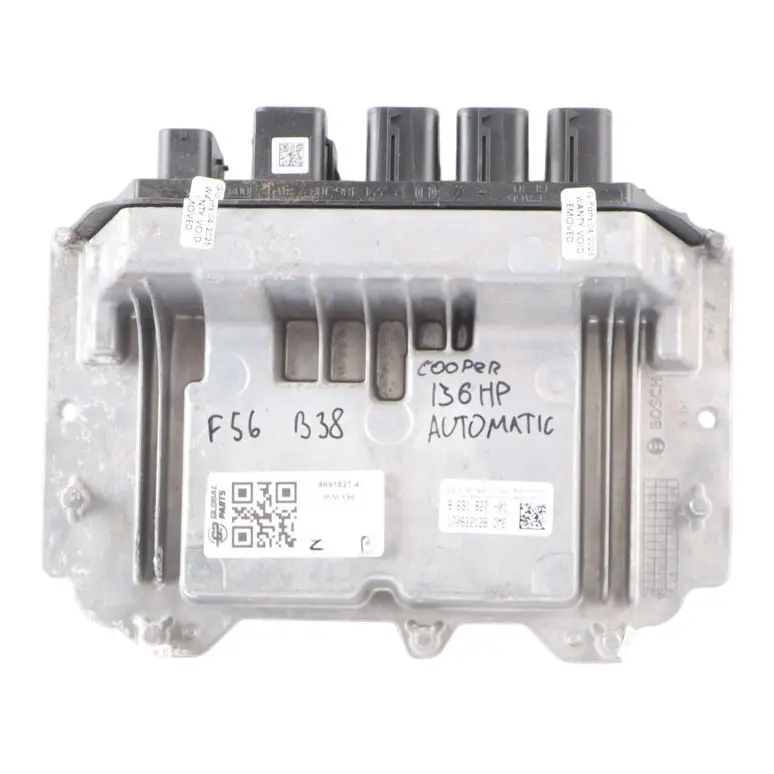 B38 136HP Petrol Engine Control Unit ECU DME 8691827 Automatic to Mini Cooper F56 with Part number 8655106 Mini Cooper F56 B38 136HP Petrol Engine Control Unit ECU DME 8691827 Automatic - SKU 8691827-4 - Part number 8655106