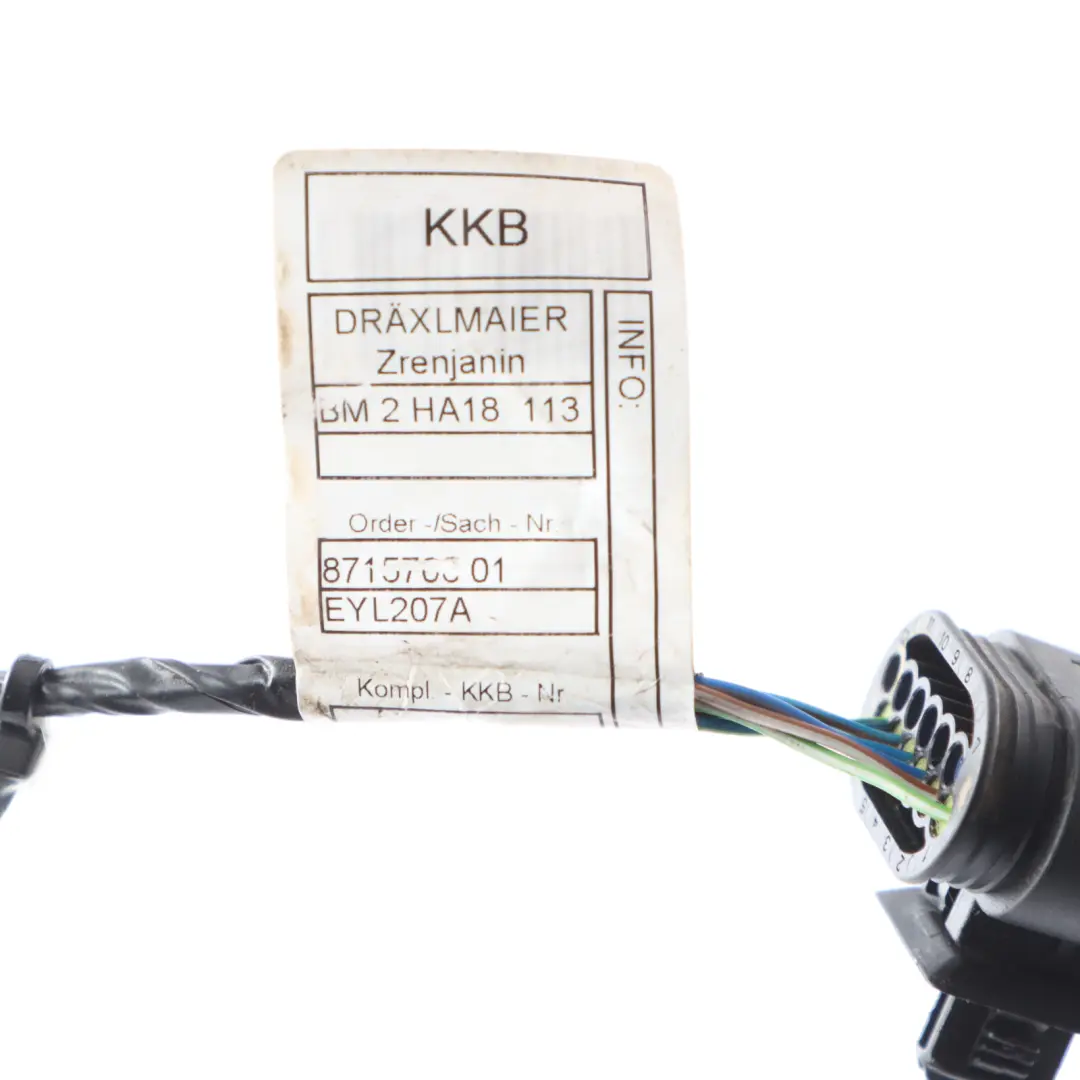 Front Bumper PDC Parking Sensor Harness Wiring Cable Loom to BMW F40 with Part number 8715710 BMW F40 Front Bumper PDC Parking Sensor Harness Wiring Cable Loom - SKU 8715710 - Part number 8715710