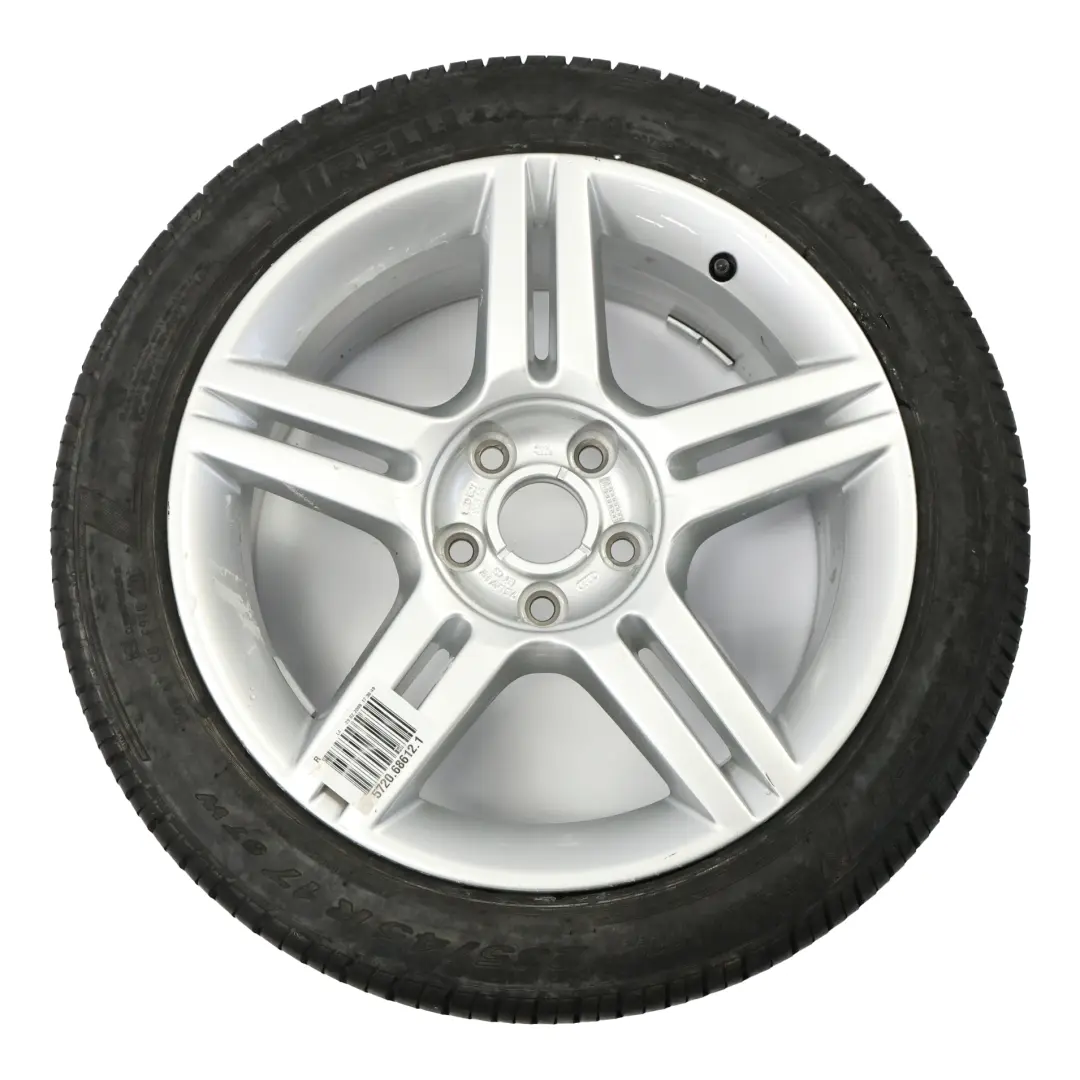 Audi A4 B7 Cerchio Lega 17" ET:45 7,5J Argento Pirreli 245/45 - SKU 8E0601025AS - Numero di parte 8E0601025AS