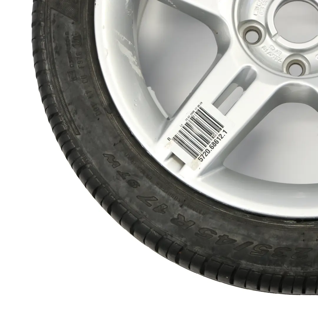 Rim Alloy 17" ET:45 7,5J Silver Tyre Pirreli 245/45 to Audi A4 B7 Wheel with Part number 8E0601025AS Audi A4 B7 Wheel Rim Alloy 17" ET:45 7,5J Silver Tyre Pirreli 245/45 - SKU 8E0601025AS - Part number 8E0601025AS