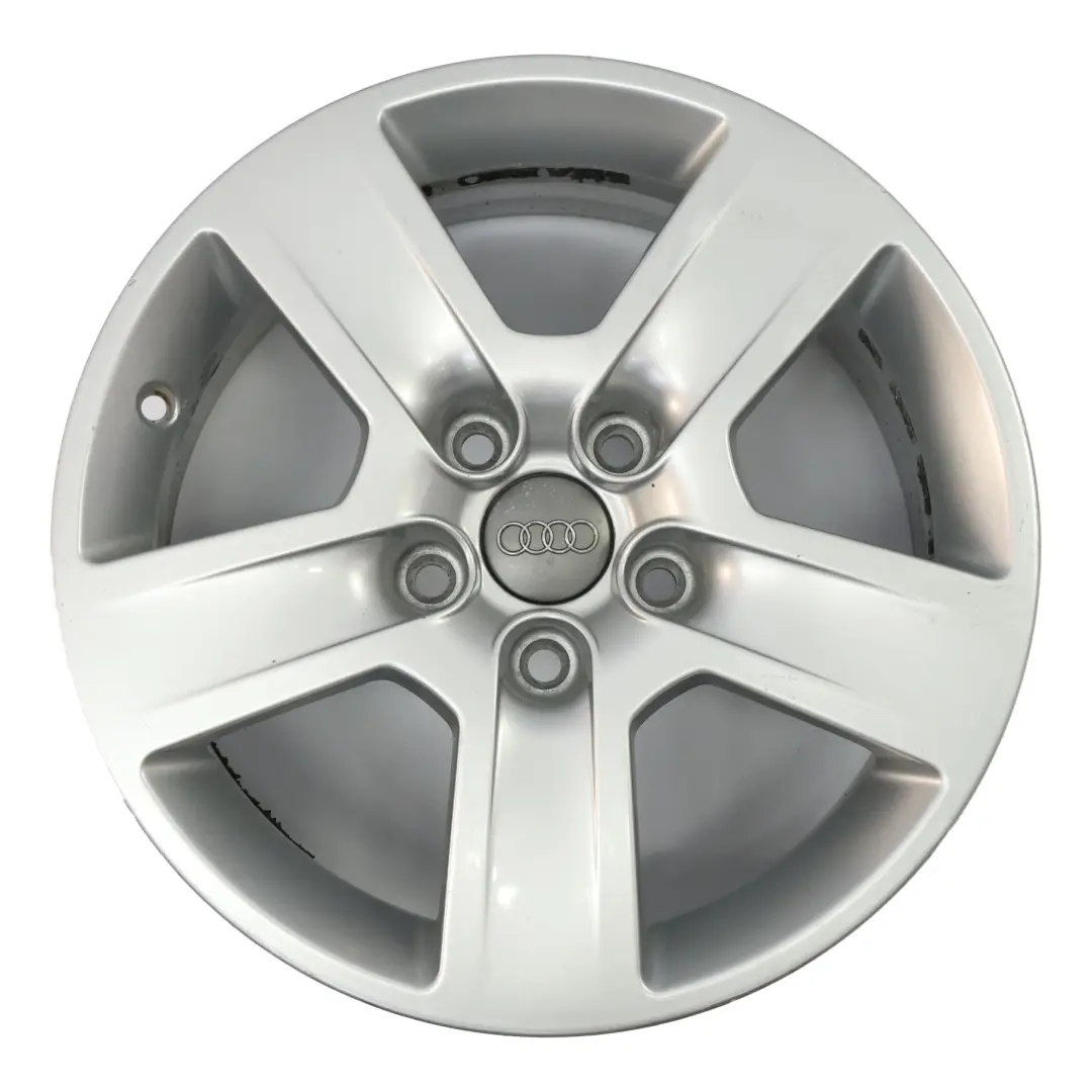Silberne Alufelge 16" ET:42 7J Sternspeiche für Audi A4 B7 8E mit Teilenummer 8E0601025B Audi A4 B7 8E Silberne Alufelge 16" ET:42 7J Sternspeiche - SKU 8E0601025B-5 - Teilenummer 8E0601025B