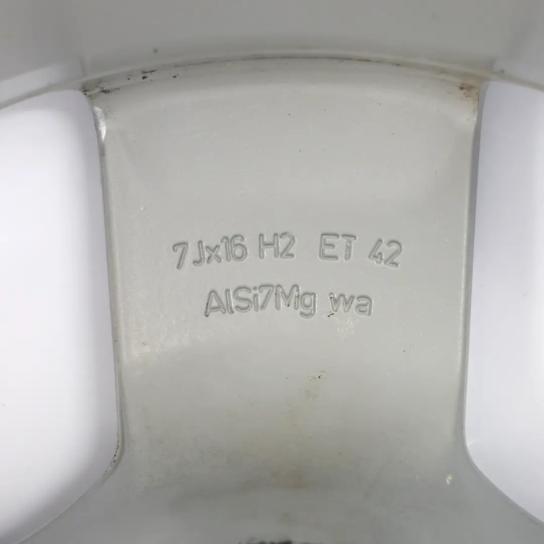 Audi A4 B7 8E Silver Alloy Wheel Rim 16" ET:42 7J Star Spoke - SKU 8E0601025B-5 - Part number 8E0601025B