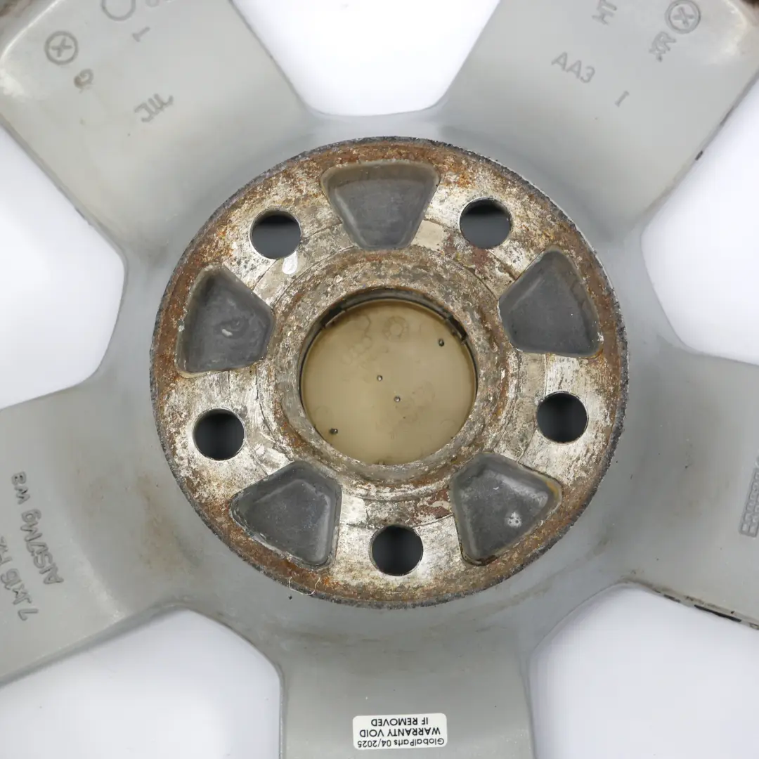 Alloy Wheel Rim 16" ET:42 7J Star Spoke to Audi A4 B7 8E Silver with Part number 8E0601025B Audi A4 B7 8E Silver Alloy Wheel Rim 16" ET:42 7J Star Spoke - SKU 8E0601025B-7 - Part number 8E0601025B