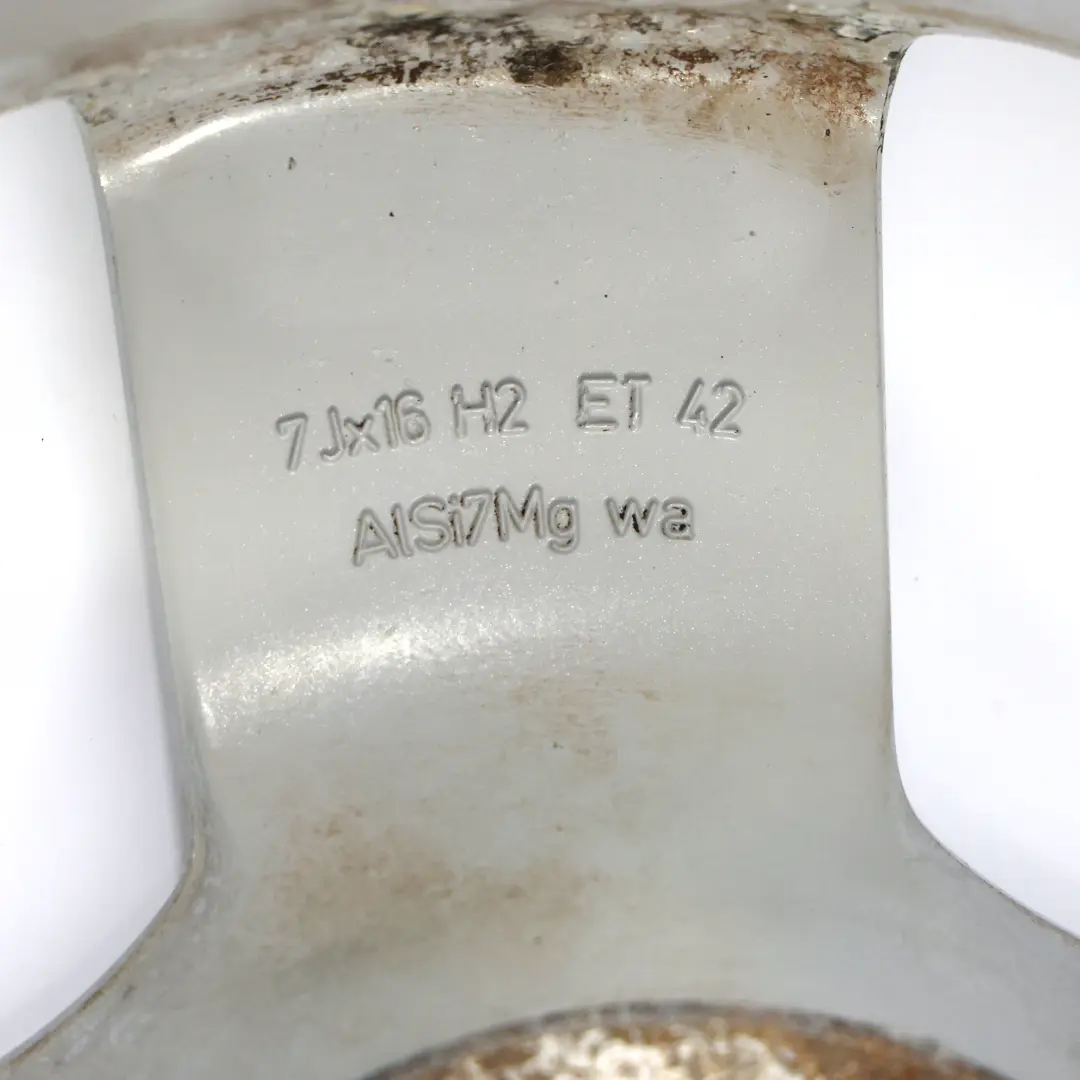 Alloy Wheel Rim 16" ET:42 7J Star Spoke to Audi A4 B7 8E Silver with Part number 8E0601025B Audi A4 B7 8E Silver Alloy Wheel Rim 16" ET:42 7J Star Spoke - SKU 8E0601025B-7 - Part number 8E0601025B