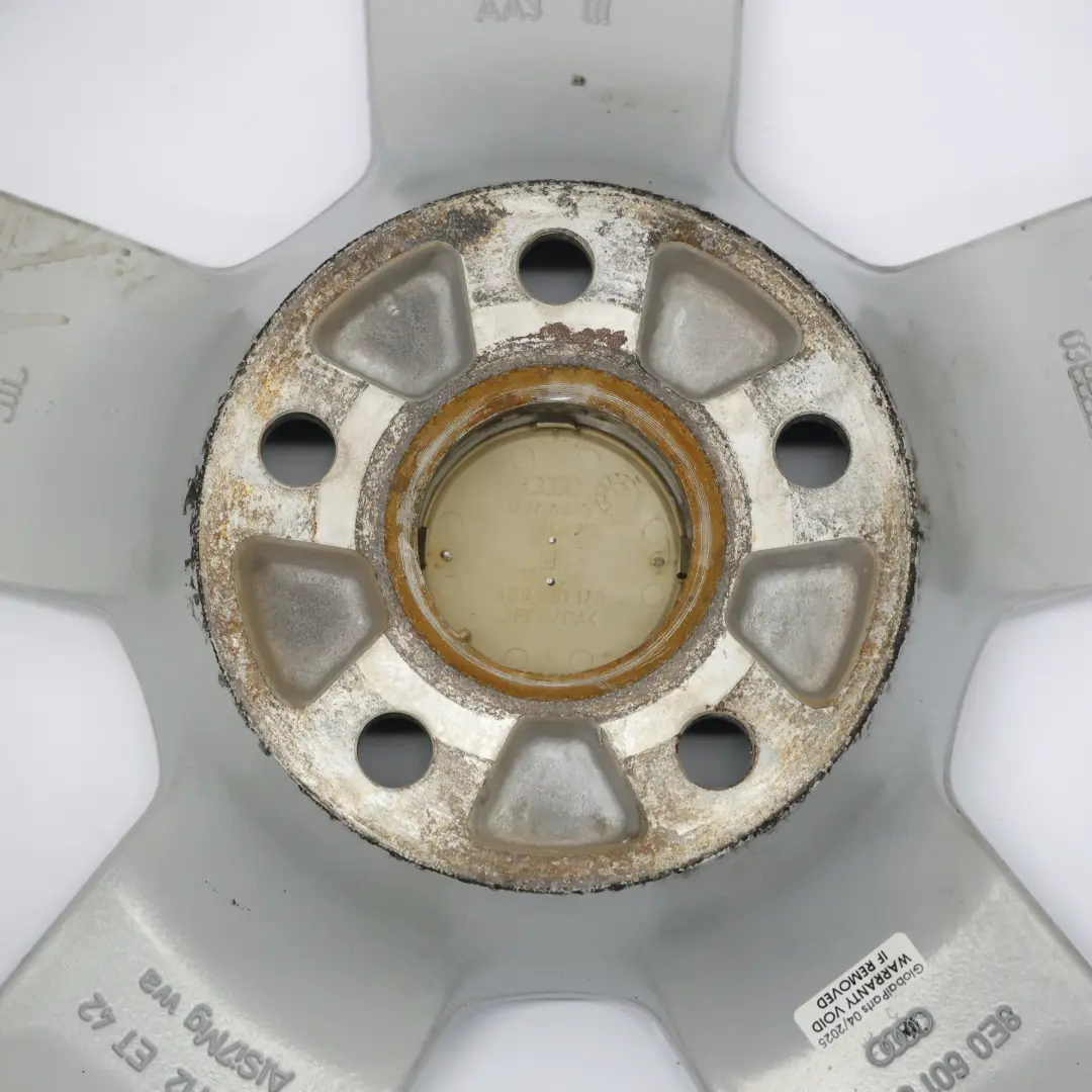 Audi A4 B7 8E Silver Alloy Wheel Rim 16" ET:42 7J Star Spoke - SKU 8E0601025B-8 - Part number 8E0601025B