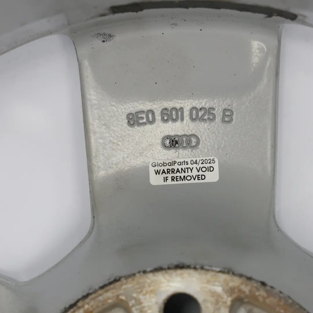 Audi A4 B7 8E Silver Alloy Wheel Rim 16" ET:42 7J Star Spoke - SKU 8E0601025B-8 - Part number 8E0601025B