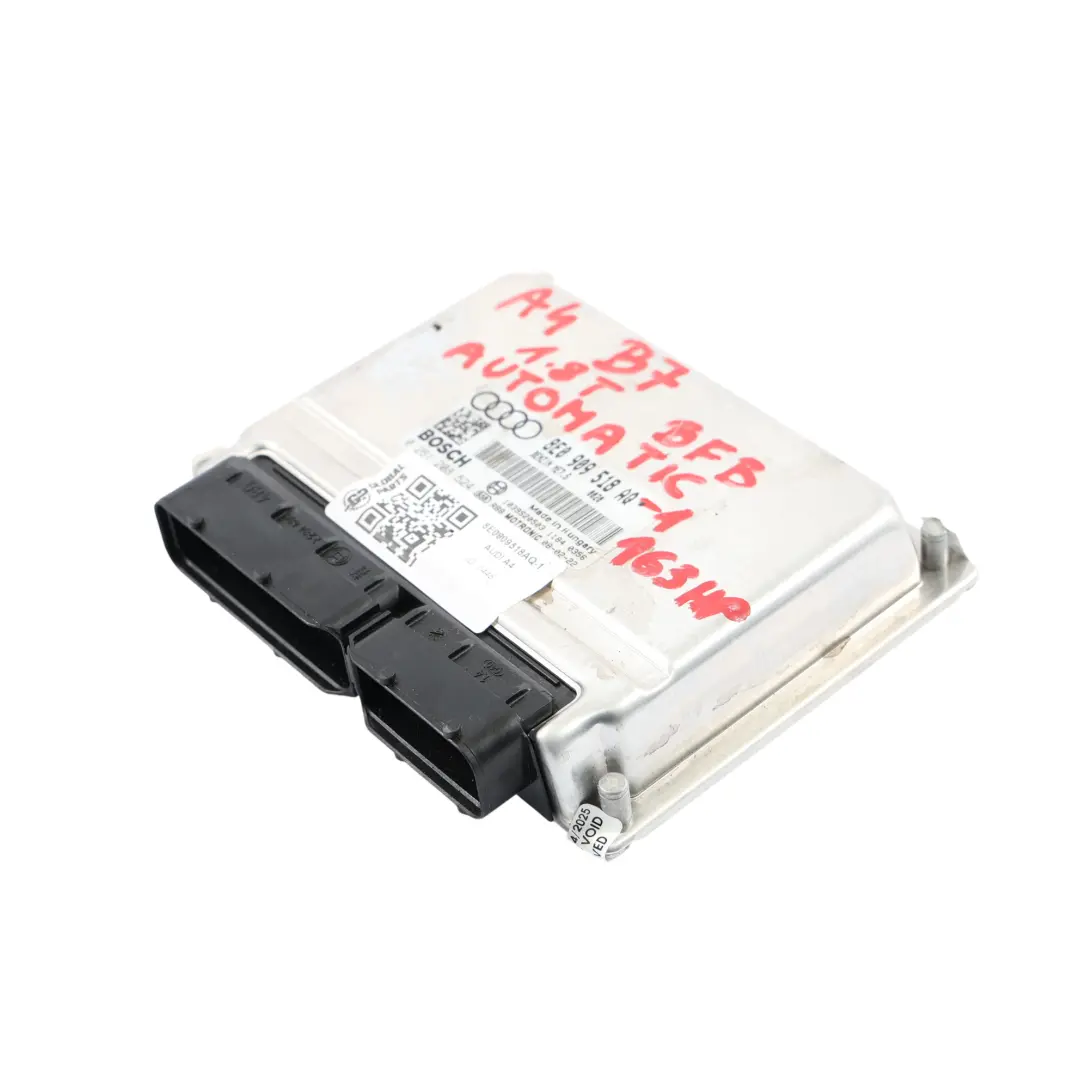 BZB 163HP Unidad Control Motor Módulo ECU Set para Audi A4 B7 1.8 TFSI con número de pieza 8E0909518AQ Audi A4 B7 1.8 TFSI BZB 163HP Unidad Control Motor Módulo ECU Set - SKU 8E0909518AQ-1 - Número de pieza 8E0909518AQ