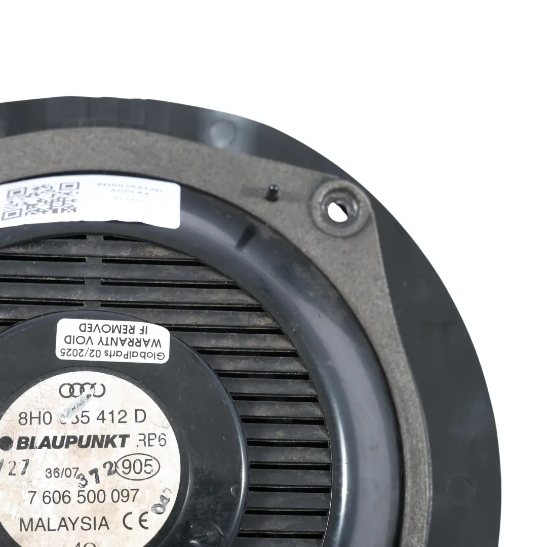 Door Speaker Loudspeaker Front Left N/S to Audi A4 B7 Cabrio with Part number 8H0035412D Audi A4 B7 Cabrio Door Speaker Loudspeaker Front Left N/S - SKU 8H0035412D - Part number 8H0035412D