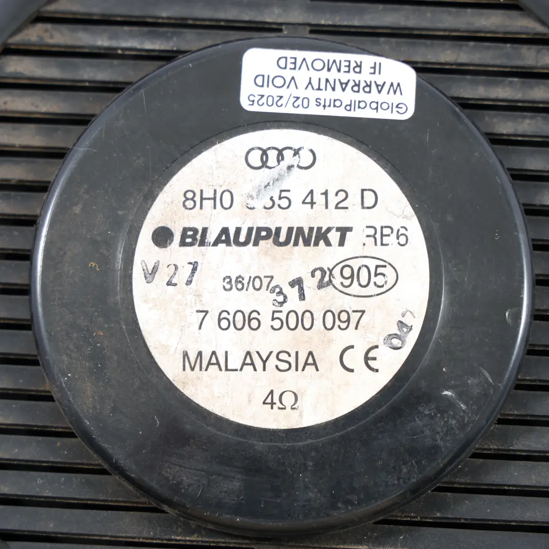 Haut Parleur De Porte Avant Gauche pour Audi A4 B7 Cabriolet à propos du numéro de pièce 8H0035412D Audi A4 B7 Cabriolet Haut Parleur De Porte Avant Gauche - SKU 8H0035412D - Numéro de pièce 8H0035412D