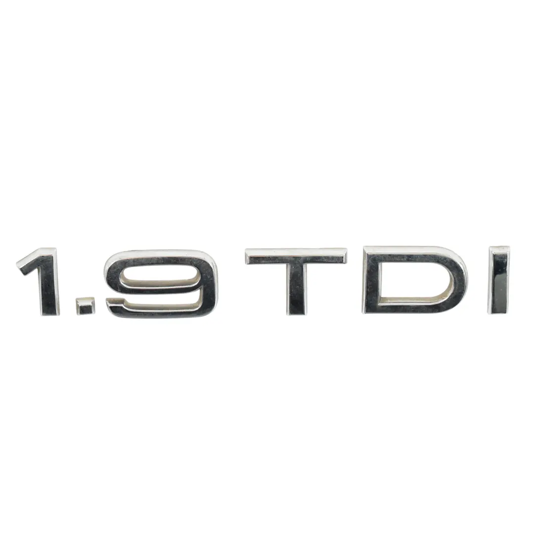 Trunk Hatch Boot Badge Emblem 1.9 TDI Lettering Chrome to Audi A3 8P with Part number 8H0853743D Audi A3 8P Trunk Hatch Boot Badge Emblem 1.9 TDI Lettering Chrome - SKU 8H0853743D - Part number 8H0853743D