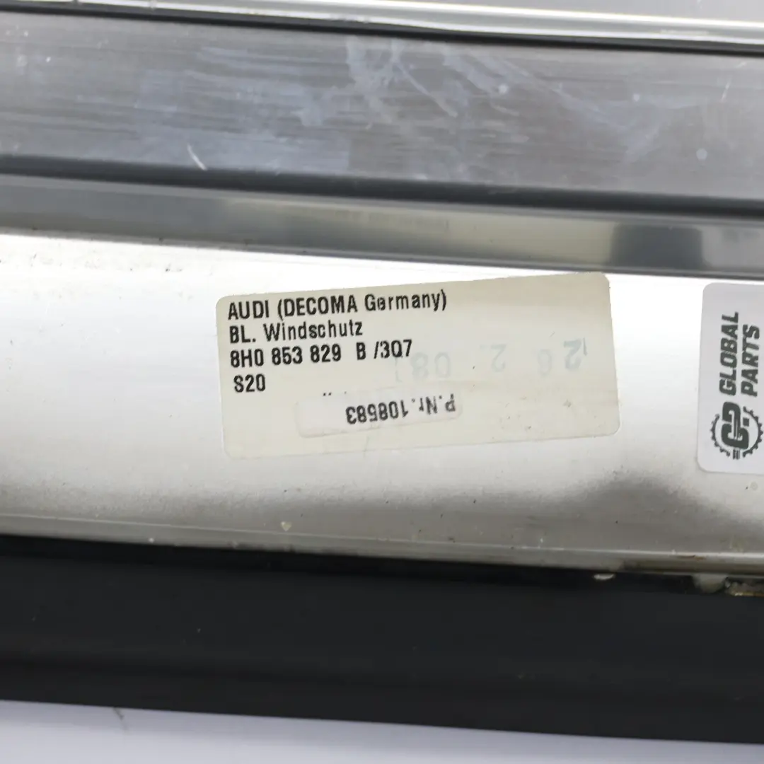Audi A4 B7 Panneau Avant Du Pare-Brise Cache Aluminium - SKU 8H0853829B - Numéro de pièce 8H0853829B