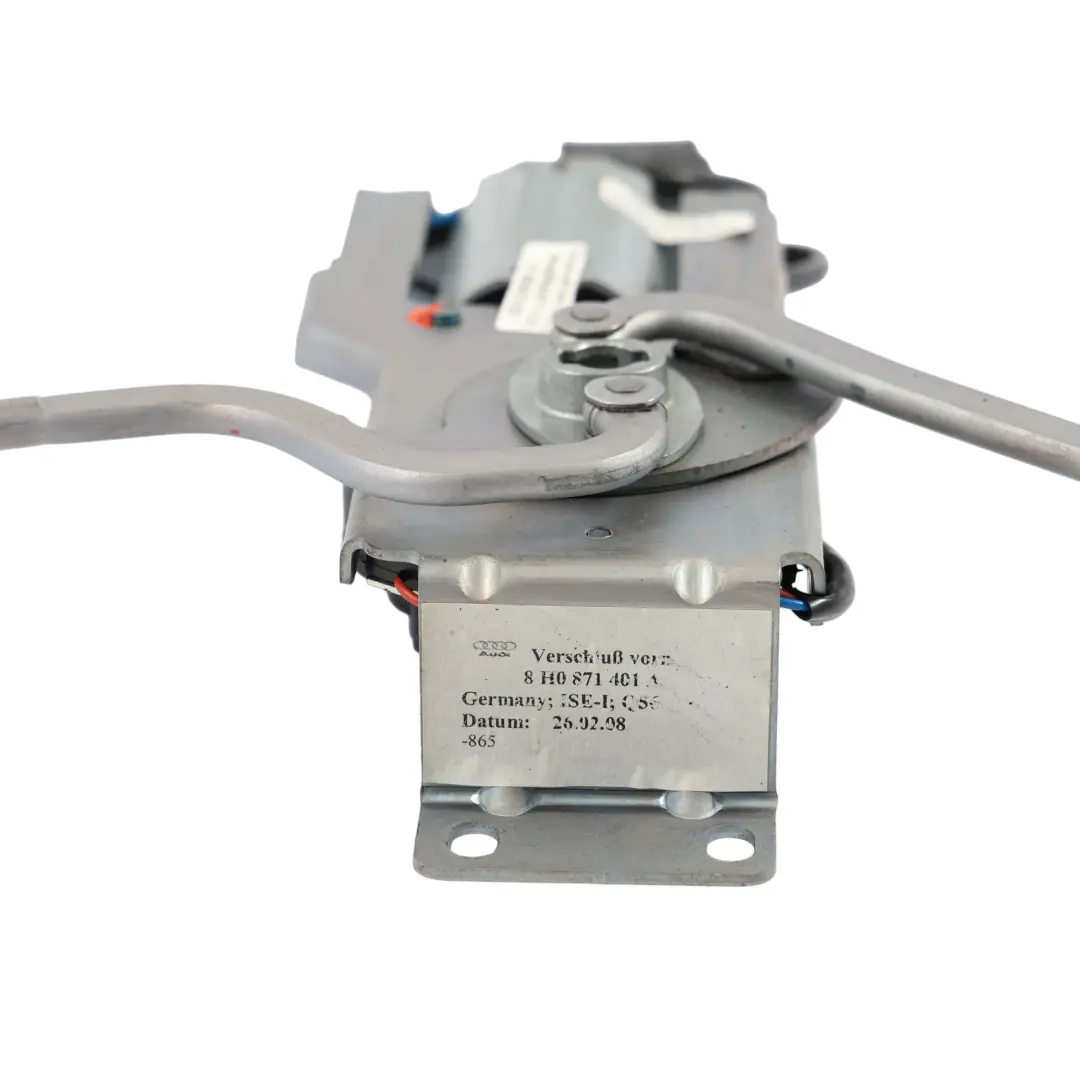 Front Roof Hood Motor Mechanism Lock to Audi A4 B7 Convertible with Part number 8H0871401A Audi A4 B7 Convertible Front Roof Hood Motor Mechanism Lock - SKU 8H0871401A - Part number 8H0871401A
