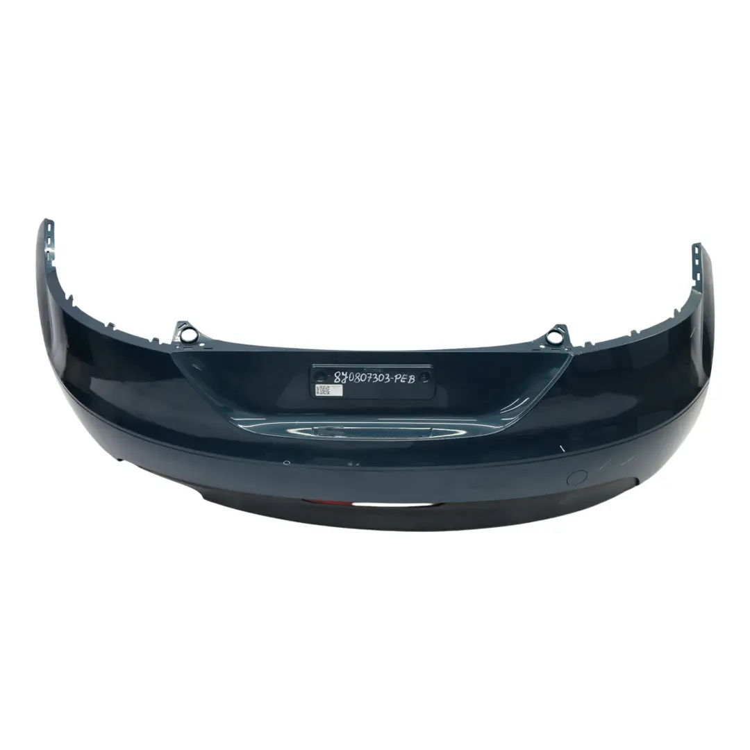 Bumper Trim Panel Covering Petrol Blue Pearl Effect - X5Z to Audi TT 8J Rear with Part number 8J0807303 Audi TT 8J Rear Bumper Trim Panel Covering Petrol Blue Pearl Effect - X5Z - SKU 8J0807303-PEB - Part number 8J0807303