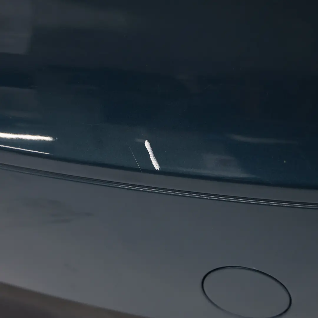 Bumper Trim Panel Covering Petrol Blue Pearl Effect - X5Z to Audi TT 8J Rear with Part number 8J0807303 Audi TT 8J Rear Bumper Trim Panel Covering Petrol Blue Pearl Effect - X5Z - SKU 8J0807303-PEB - Part number 8J0807303