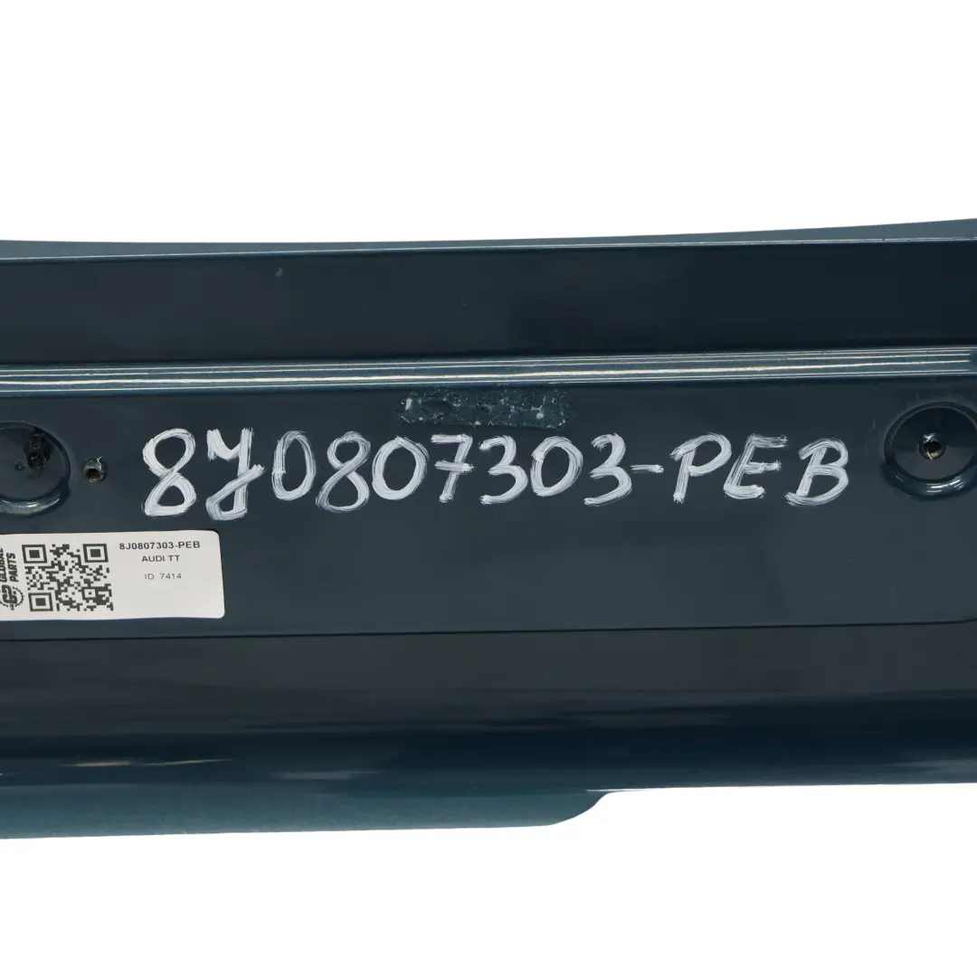 Audi TT 8J Rear Bumper Trim Panel Covering Petrol Blue Pearl Effect - X5Z - SKU 8J0807303-PEB - Part number 8J0807303