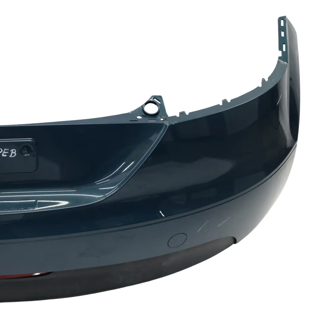 Bumper Trim Panel Covering Petrol Blue Pearl Effect - X5Z to Audi TT 8J Rear with Part number 8J0807303 Audi TT 8J Rear Bumper Trim Panel Covering Petrol Blue Pearl Effect - X5Z - SKU 8J0807303-PEB - Part number 8J0807303
