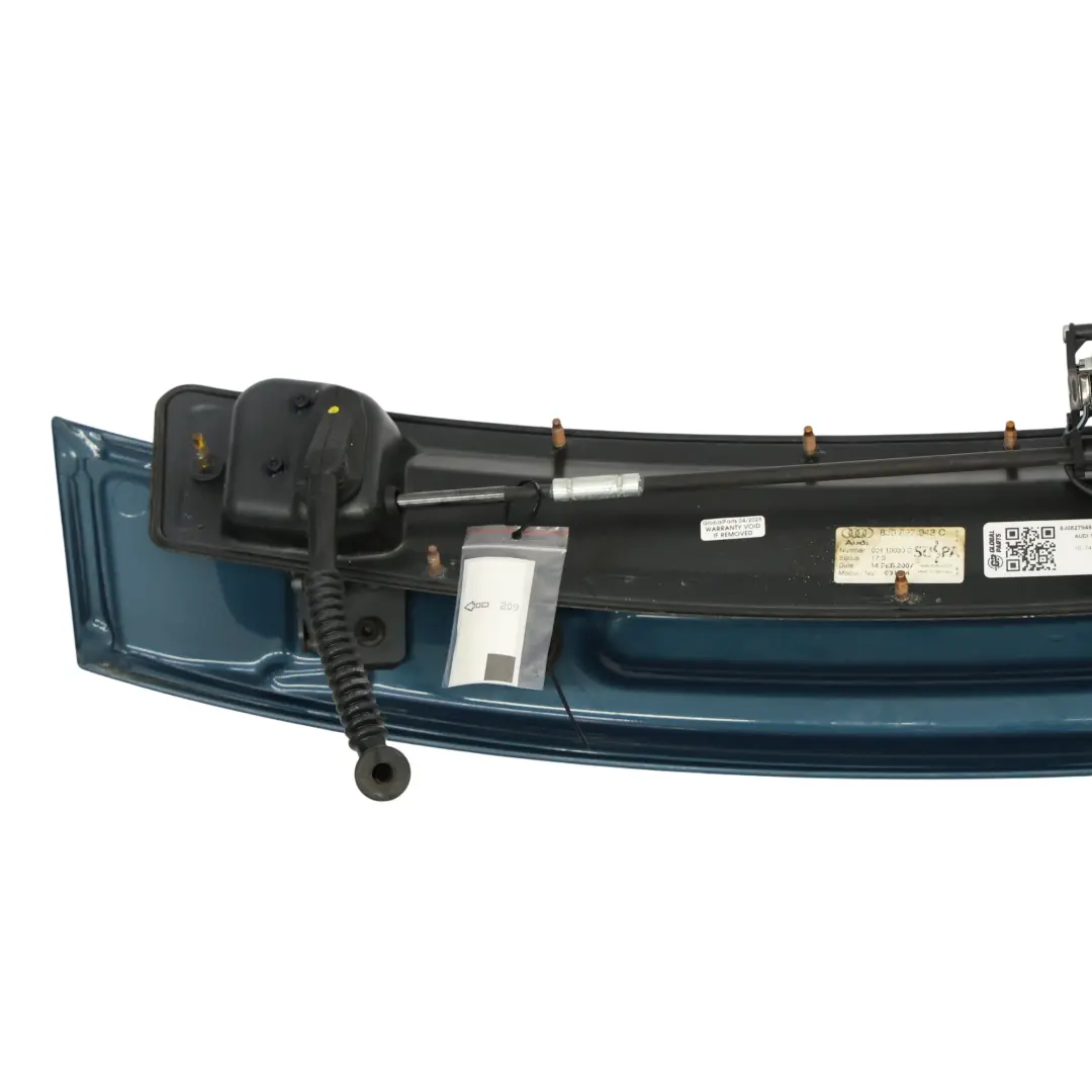 Heckklappe Kofferraumdeckel Motor Spoiler Petrol Blue Pearl - X5Z für Audi TT 8J mit Teilenummer 8J0827948C Audi TT 8J Heckklappe Kofferraumdeckel Motor Spoiler Petrol Blue Pearl - X5Z - SKU 8J0827948C-PEB - Teilenummer 8J0827948C