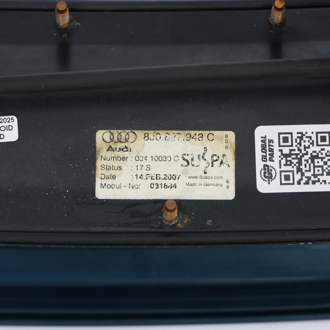 Spoiler Klapy Bagażnika Petrol Blue Niebieski Perłowy - X5Z do Audi TT 8J o numerze 8J0827948C Audi TT 8J Spoiler Klapy Bagażnika Petrol Blue Niebieski Perłowy - X5Z - SKU 8J0827948C-PEB - Numer Części 8J0827948C