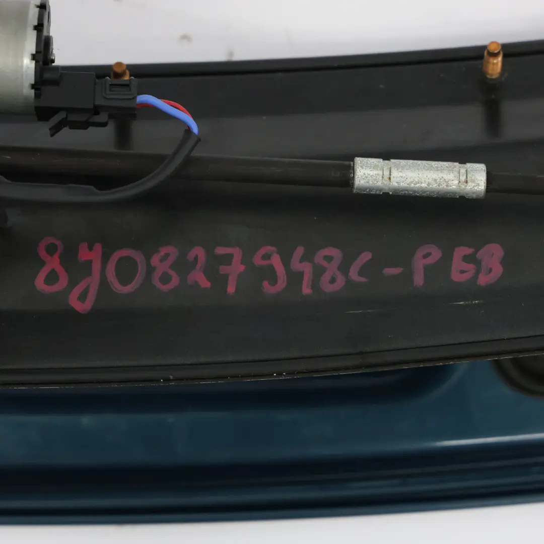 Heckklappe Kofferraumdeckel Motor Spoiler Petrol Blue Pearl - X5Z für Audi TT 8J mit Teilenummer 8J0827948C Audi TT 8J Heckklappe Kofferraumdeckel Motor Spoiler Petrol Blue Pearl - X5Z - SKU 8J0827948C-PEB - Teilenummer 8J0827948C