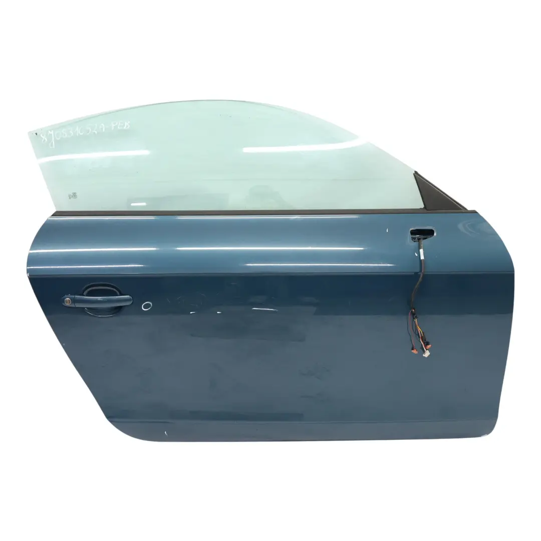 Copriporta Anteriore Destro Petrol Blue Blu Effetto Perla - X5Z per Audi TT 8J con numero di parte 8J0831052A Audi TT 8J Copriporta Anteriore Destro Petrol Blue Blu Effetto Perla - X5Z - SKU 8J0831052A-PEB - Numero di parte 8J0831052A