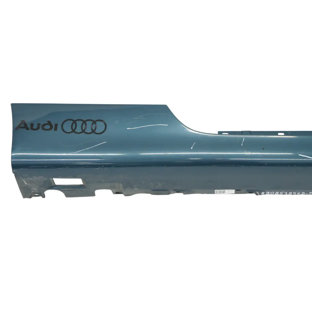 Próg Prawy Listwa Progowa Petrol Blue Perłowy - X5Z do Audi TT 8J o numerze 8J0853856D Audi TT 8J Próg Prawy Listwa Progowa Petrol Blue Perłowy - X5Z - SKU 8J0853856D-PEB - Numer Części 8J0853856D