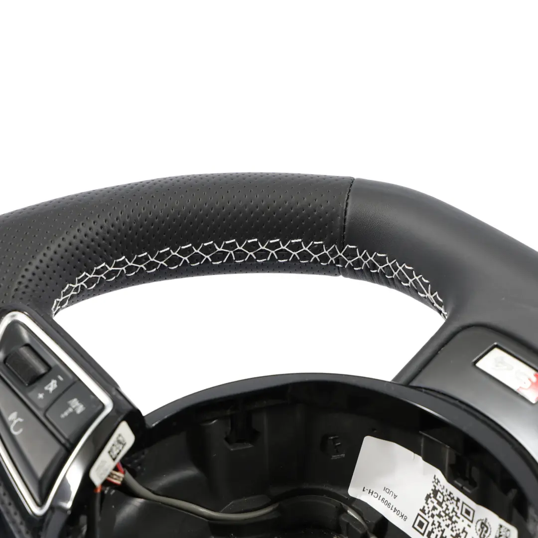 NUEVO Volante De Cuero Negro Con Levas Planas para Audi S4 B8 con número de pieza 8K0419091CH Audi S4 B8 NUEVO Volante De Cuero Negro Con Levas Planas - SKU 8K0419091CH-1 - Número de pieza 8K0419091CH