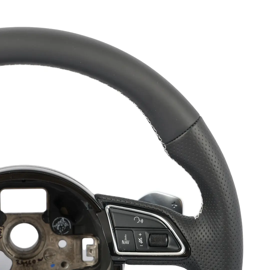 NEU Schwarzes Leder Lenkrad Flacher Unterseite Paddles für Audi S4 B8 mit Teilenummer 8K0419091CH Audi S4 B8 NEU Schwarzes Leder Lenkrad Flacher Unterseite Paddles - SKU 8K0419091CH-1 - Teilenummer 8K0419091CH