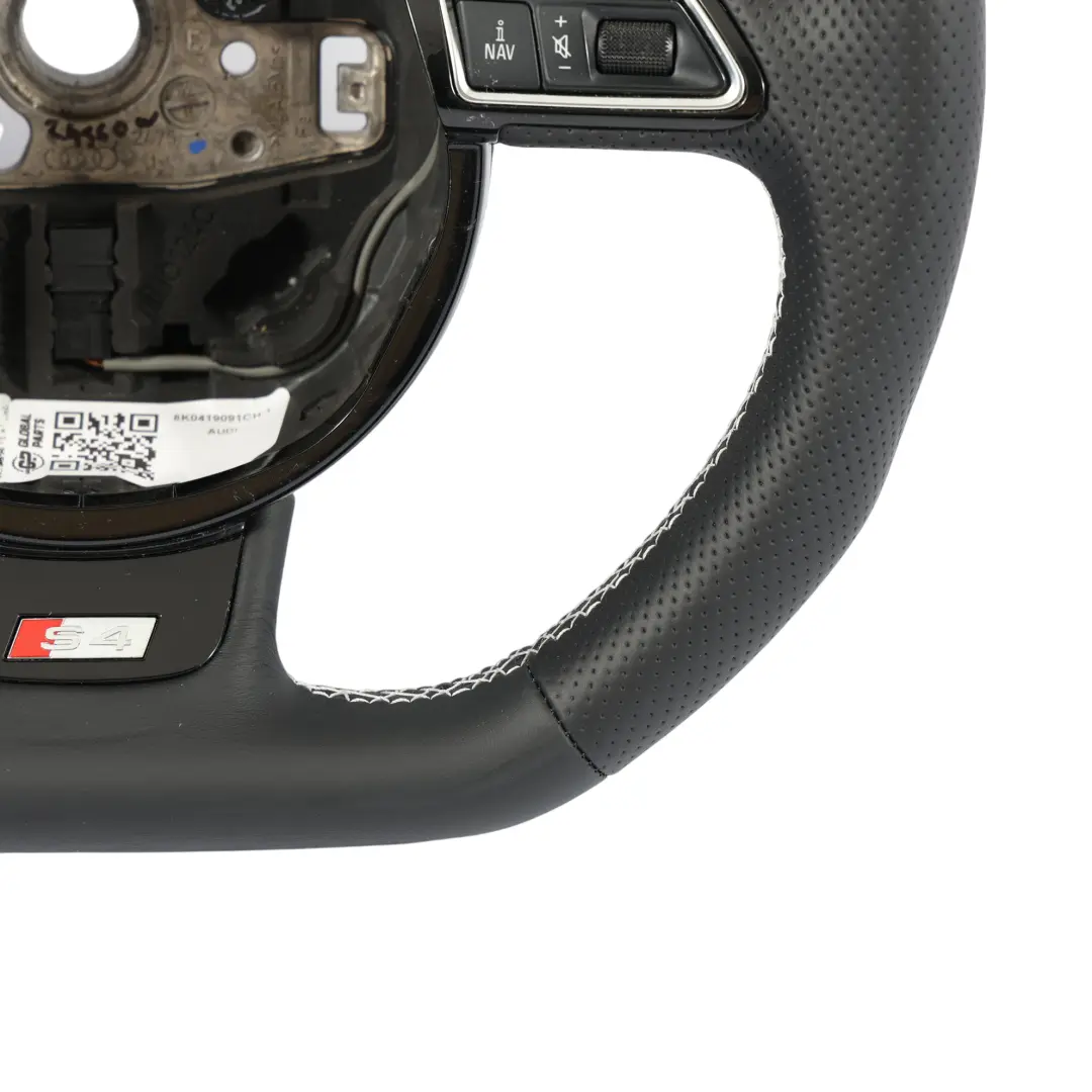 NEU Schwarzes Leder Lenkrad Flacher Unterseite Paddles für Audi S4 B8 mit Teilenummer 8K0419091CH Audi S4 B8 NEU Schwarzes Leder Lenkrad Flacher Unterseite Paddles - SKU 8K0419091CH-1 - Teilenummer 8K0419091CH