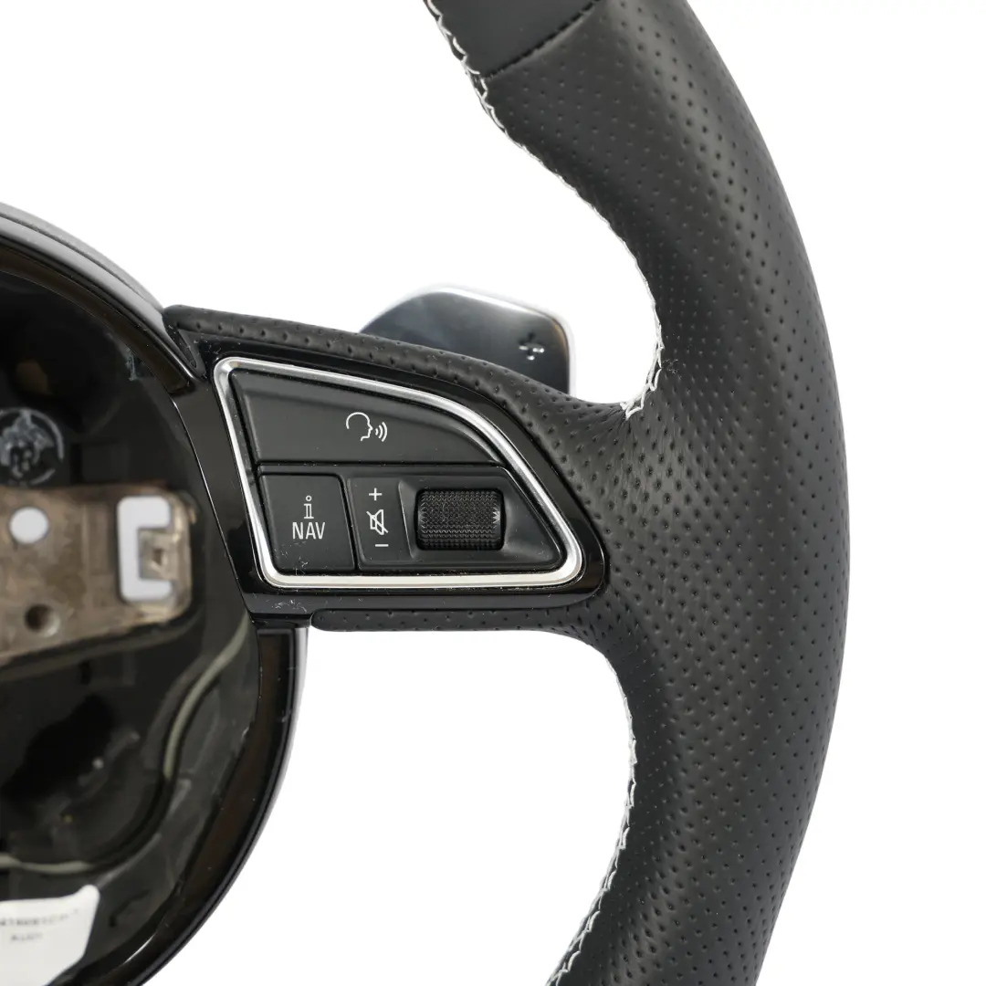 NOUVEAU Volant En Cuir Noir Avec Palettes À Fond Plat pour Audi S4 B8 à propos du numéro de pièce 8K0419091CH Audi S4 B8 NOUVEAU Volant En Cuir Noir Avec Palettes À Fond Plat - SKU 8K0419091CH-1 - Numéro de pièce 8K0419091CH