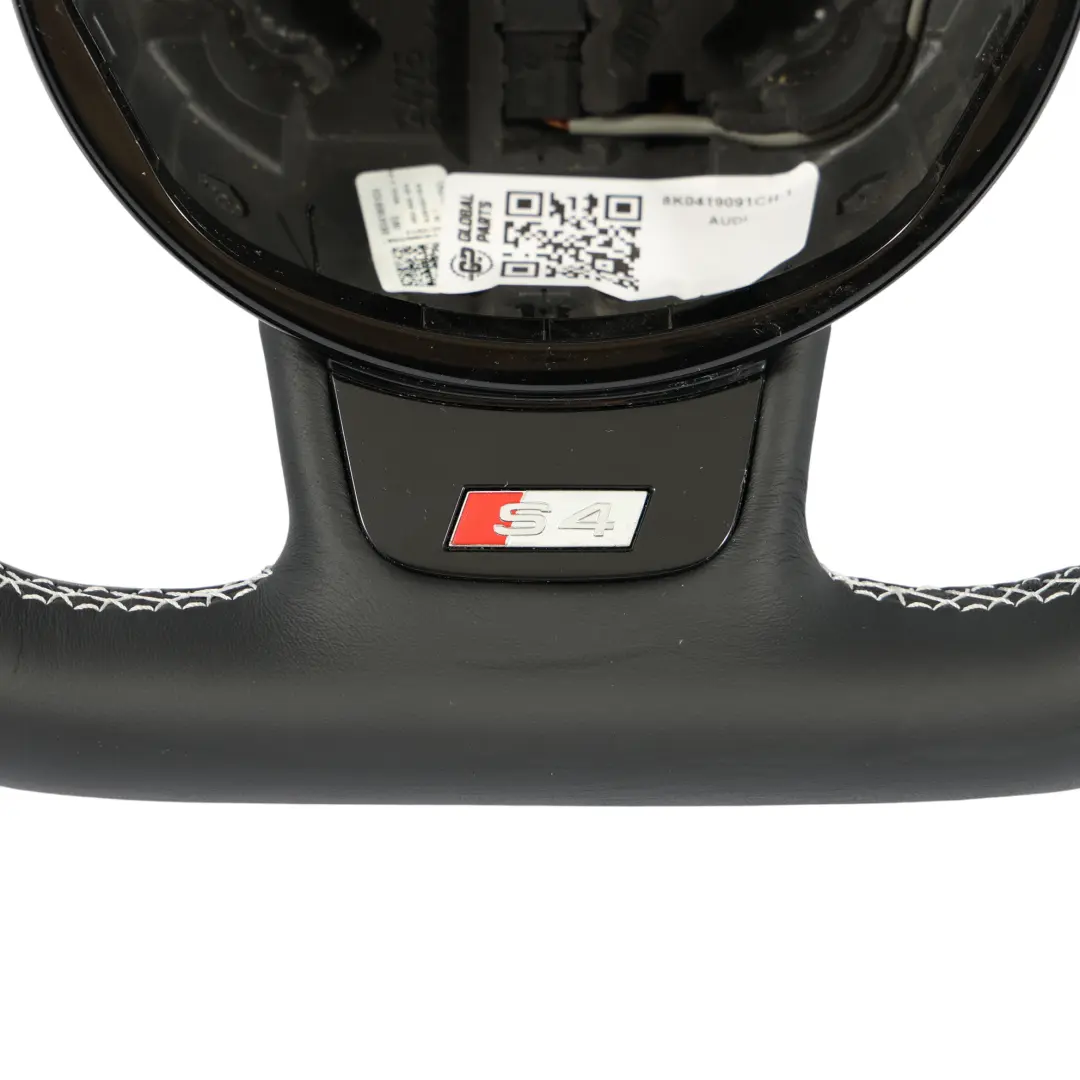 NUEVO Volante De Cuero Negro Con Levas Planas para Audi S4 B8 con número de pieza 8K0419091CH Audi S4 B8 NUEVO Volante De Cuero Negro Con Levas Planas - SKU 8K0419091CH-1 - Número de pieza 8K0419091CH