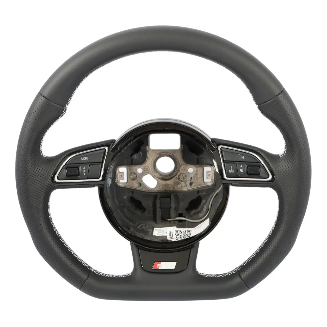 NUOVO In Pelle Nera Fondo Piatto per Volante Audi A4 B8 A5 8T S-Line con numero di parte 8K0419091CN Volante Audi A4 B8 A5 8T S-Line NUOVO In Pelle Nera Fondo Piatto - SKU 8K0419091CN-1 - Numero di parte 8K0419091CN