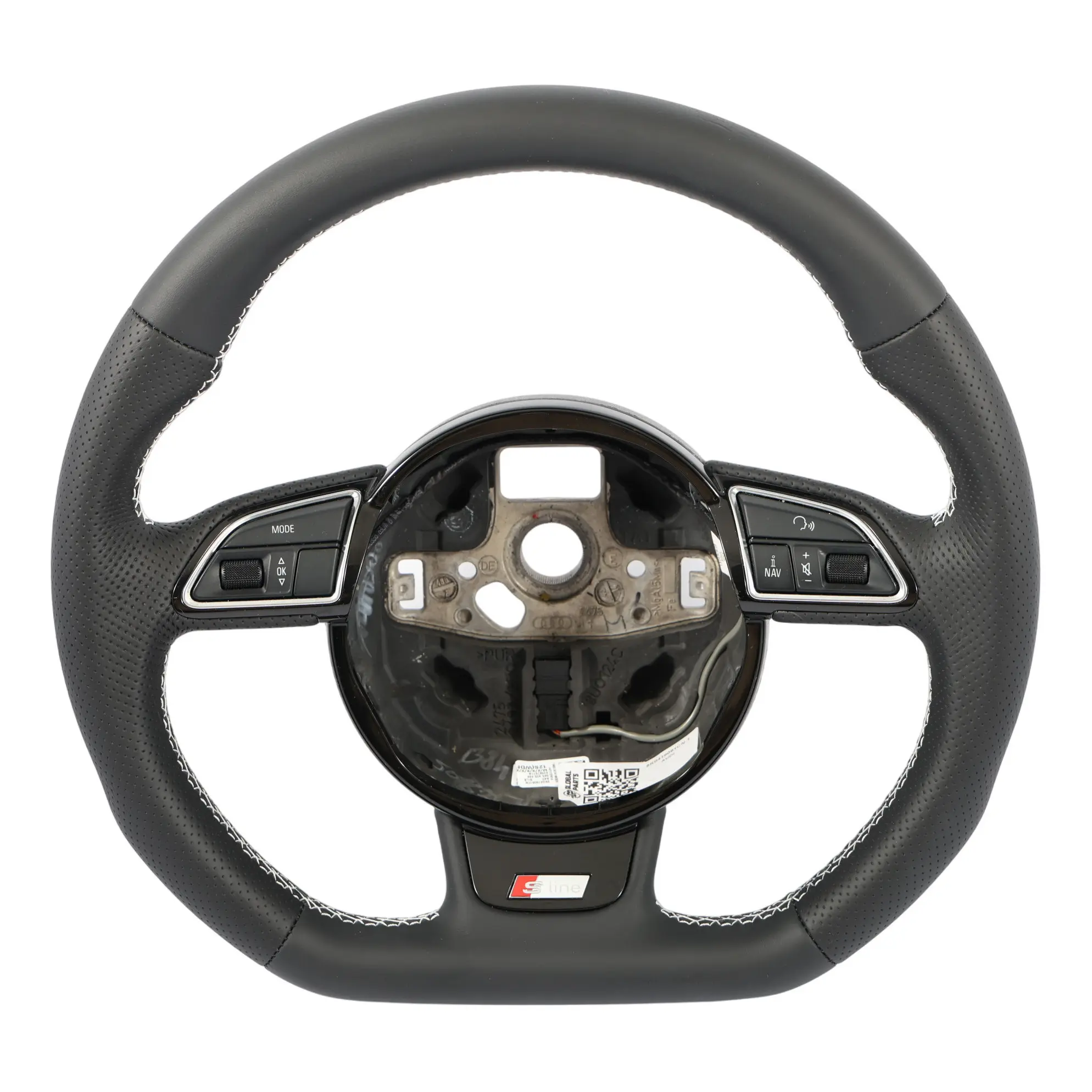 Steering Wheel Audi A4 B8 A5 8T S-Line NEW Black Leather Flat Bottom 8K0419091CN