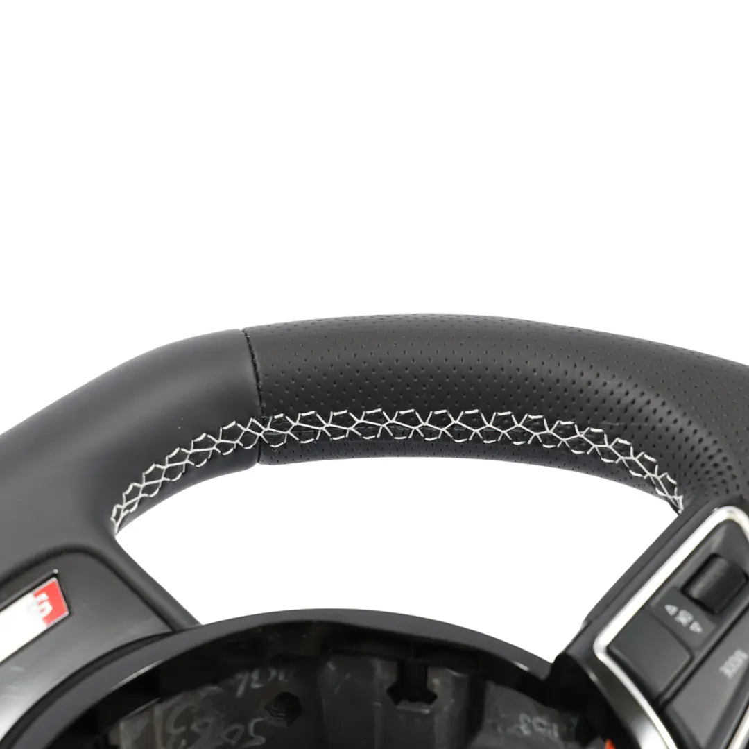 Steering Wheel Audi A4 B8 A5 8T S-Line NEW Black Leather Flat Bottom to with Part number 8K0419091CN Steering Wheel Audi A4 B8 A5 8T S-Line NEW Black Leather Flat Bottom - SKU 8K0419091CN-1 - Part number 8K0419091CN