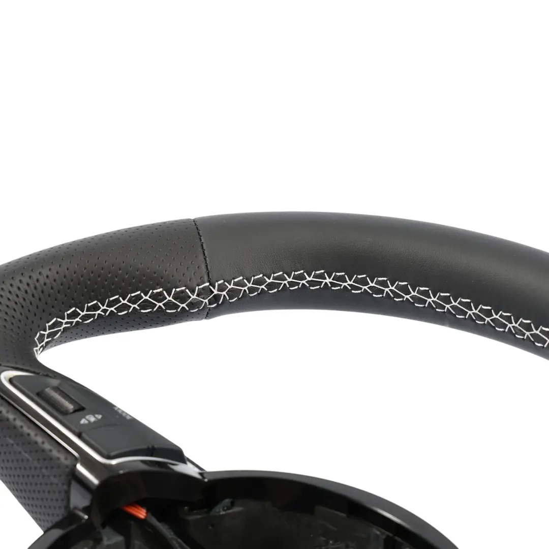 Steering Wheel Audi A4 B8 A5 8T S-Line NEW Black Leather Flat Bottom to with Part number 8K0419091CN Steering Wheel Audi A4 B8 A5 8T S-Line NEW Black Leather Flat Bottom - SKU 8K0419091CN-1 - Part number 8K0419091CN