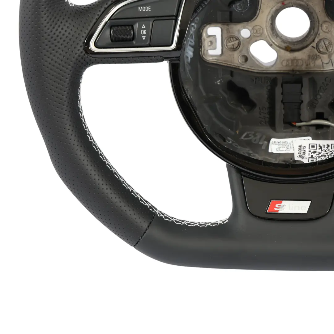  Steering Wheel Audi A4 B8 A5 8T S-Line NEW Black Leather Flat Bottom - SKU 8K0419091CN-1 - Part number 8K0419091CN