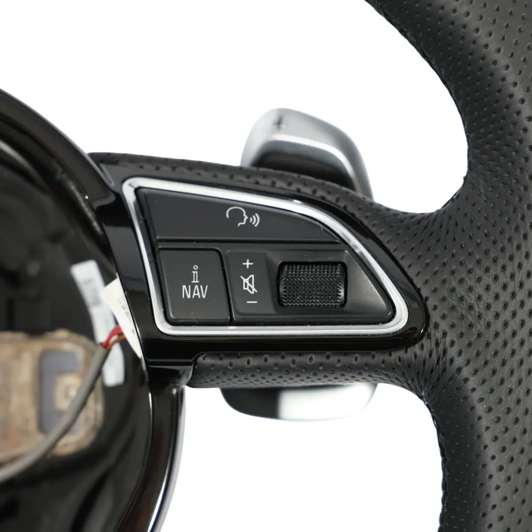 Audi A5 8T Steering Wheel S-Line NEW Black Leather Flat Bottom Paddle Shift - SKU 8K0419091DB-1 - Part number 8K0419091DB