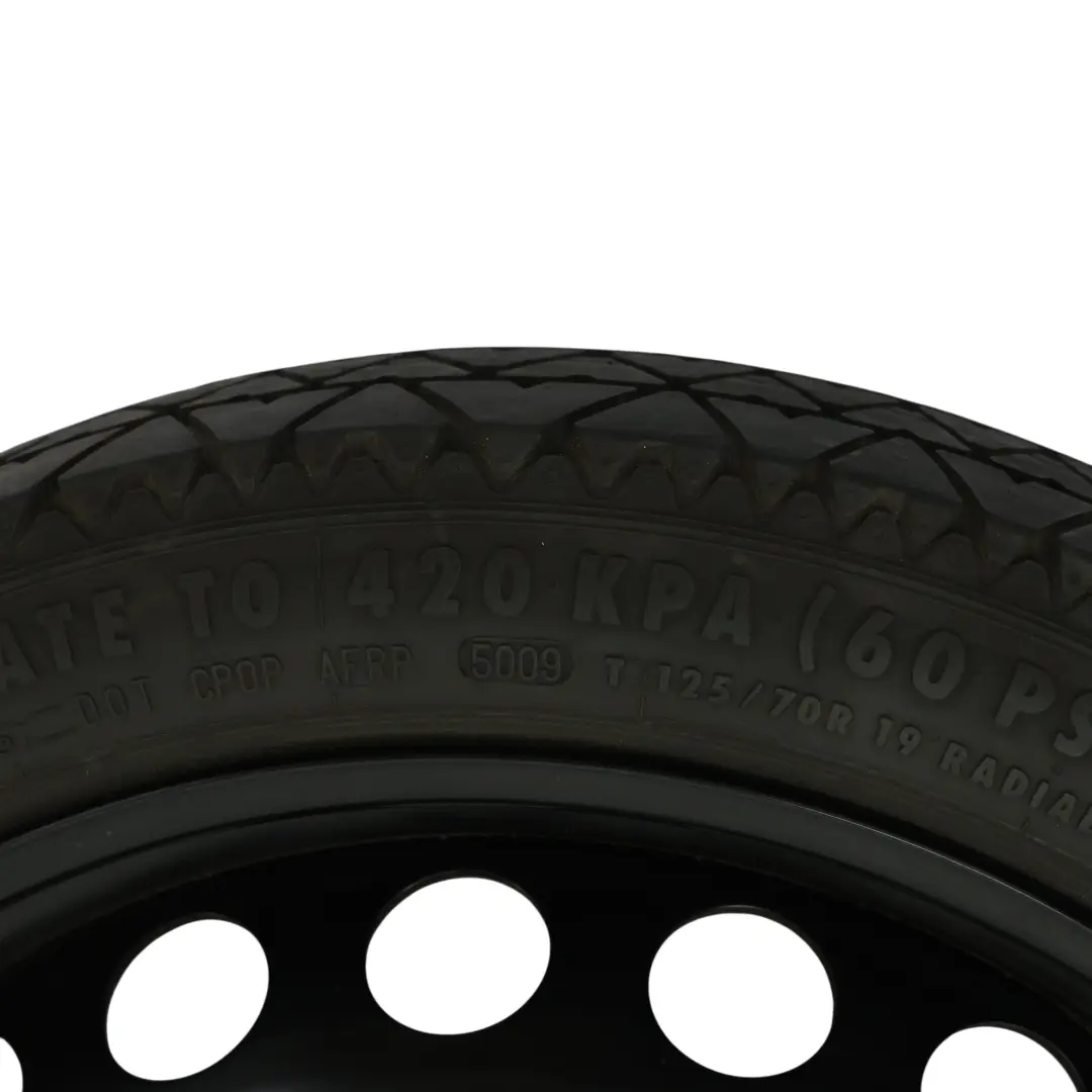 Spare Wheel Audi A4 B8 Compact Wheel Steel R19 4J Hankook 125/70 to with Part number 8K0601027B Spare Wheel Audi A4 B8 Compact Wheel Steel R19 4J Hankook 125/70 - SKU 8K0601027B - Part number 8K0601027B