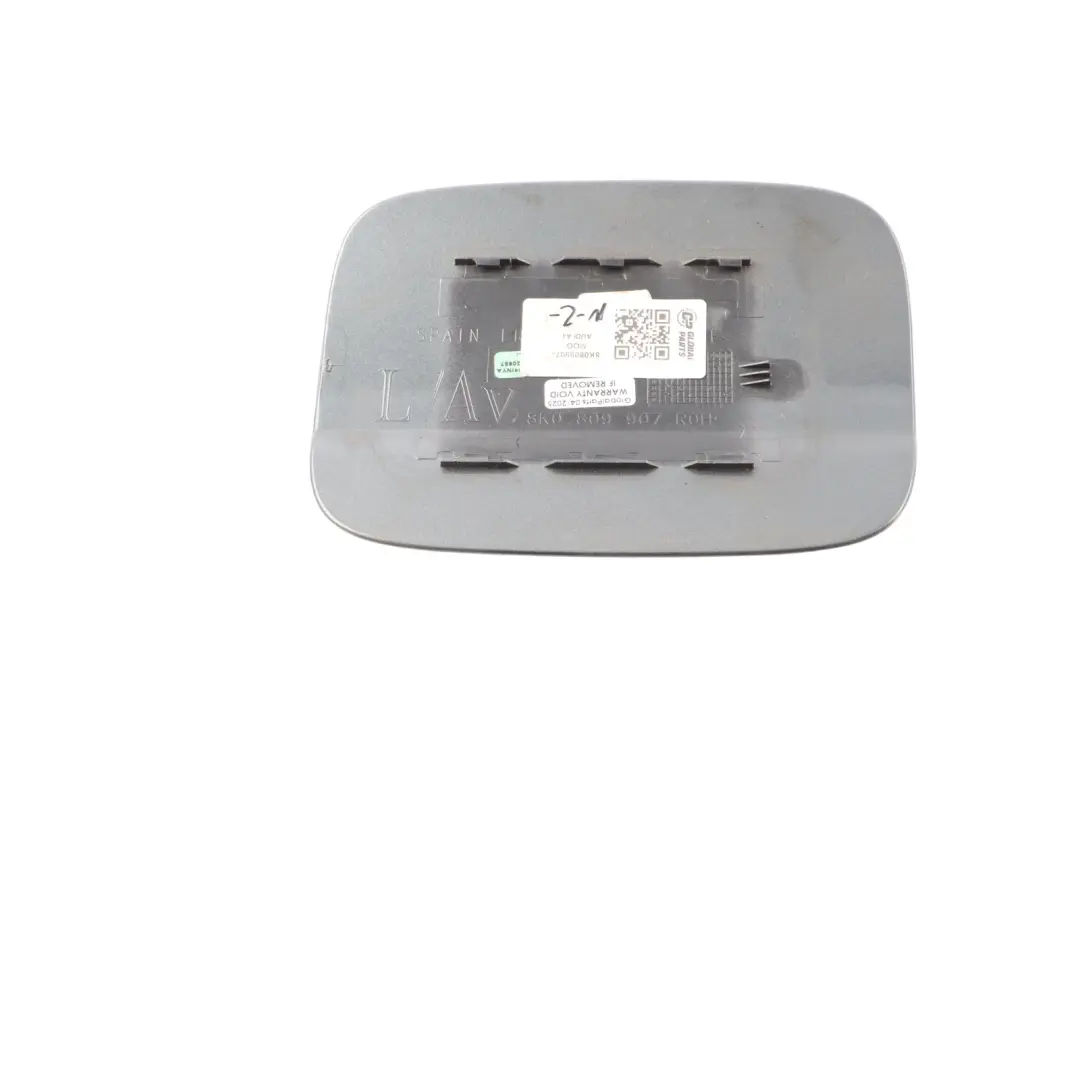 Audi A4 B8 Fuel Filler Flap Tank Cap Cover Monsoon Grey Metallic X7R - SKU 8K0809907-MOG - Part number 8K0809907