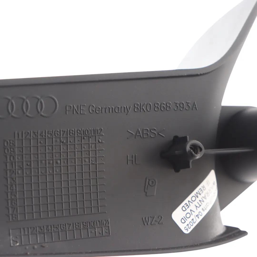 Osłona Rączka Uchwyt Drzwi Lewy Tył do Audi A4 B8 o numerze 8K0868393A Audi A4 B8 Osłona Rączka Uchwyt Drzwi Lewy Tył - SKU 8K0868393A - Numer Części 8K0868393A
