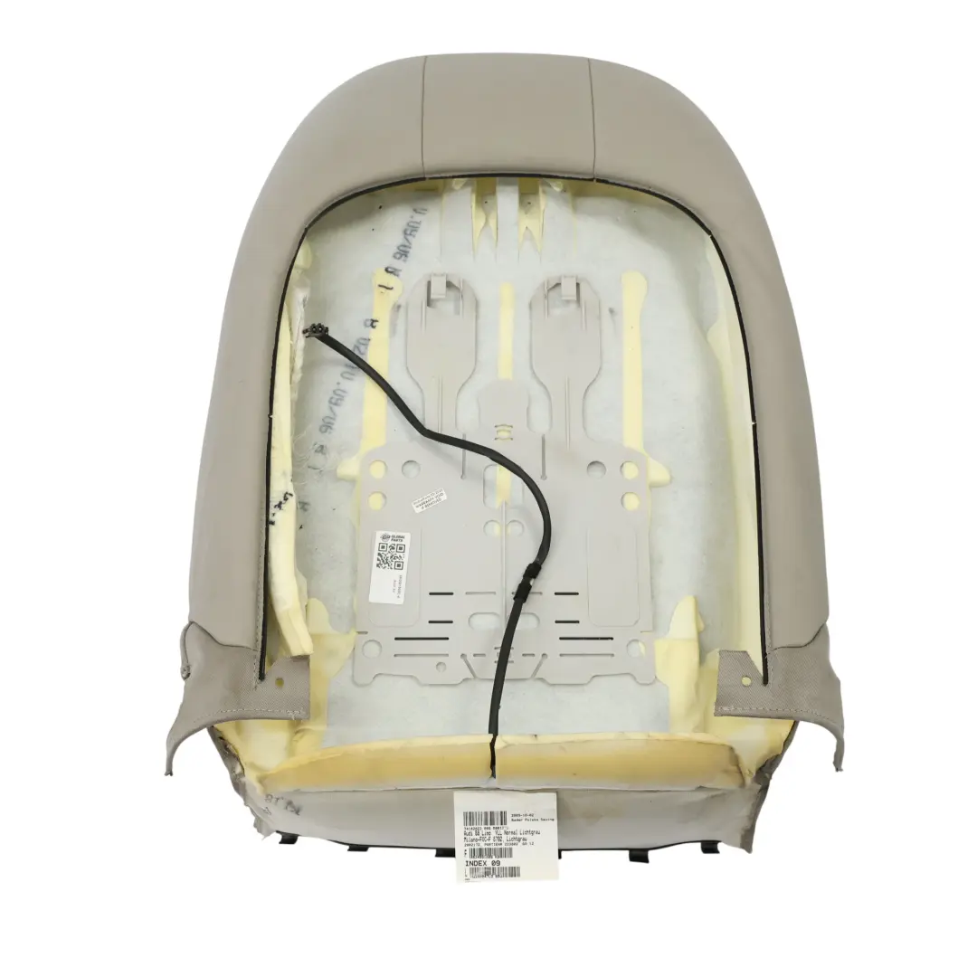 Audi A4 B8 Vordersitz Rückenlehne Links Beheizt Leder Grau - SKU 8K0881805C-4 - Teilenummer 8K0881805C