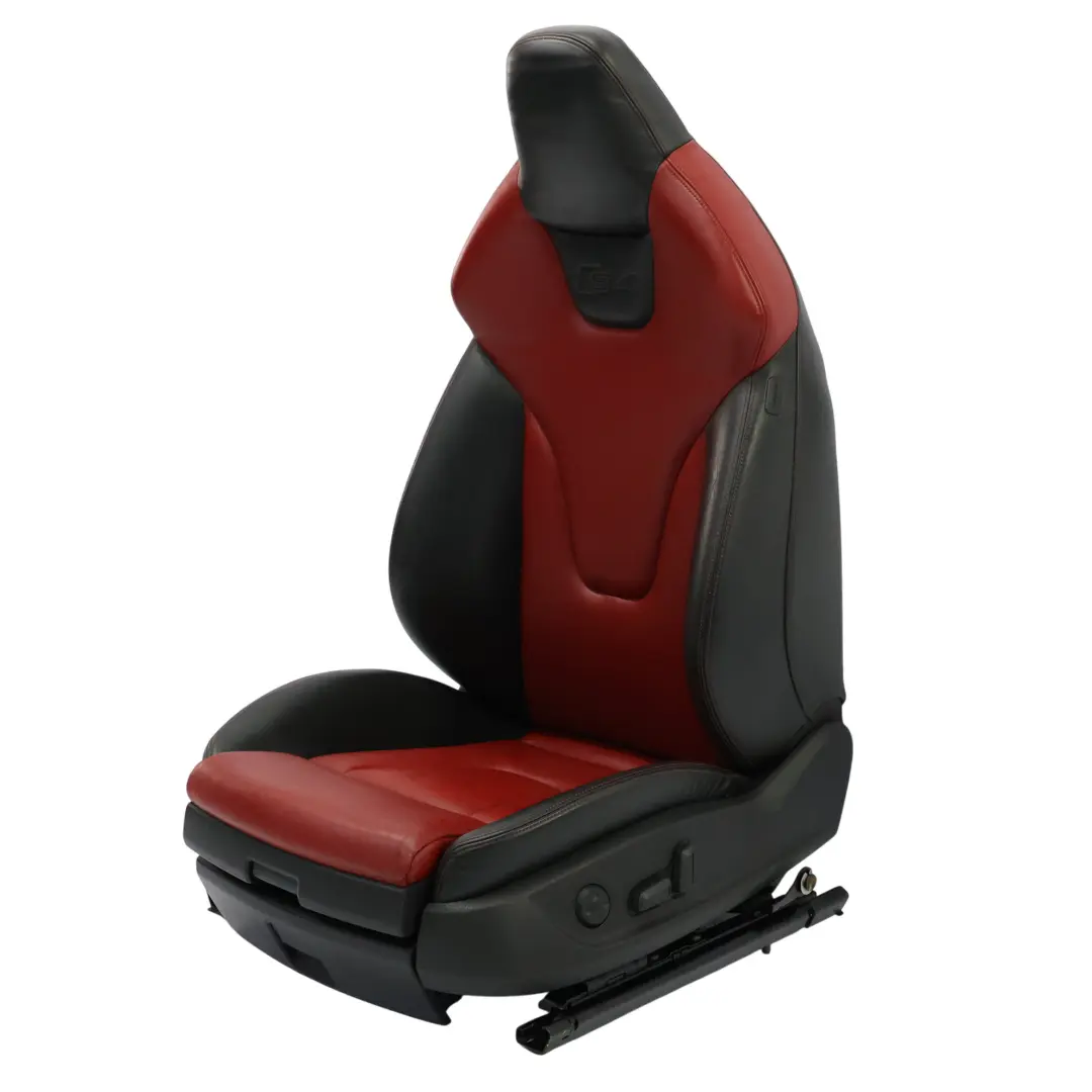 Audi S4 B8 8K Asiento Deportivo Delantero Izquierdo Cuero Soul Negro Rojo Magma - SKU 8K0881805M-1 - Número de pieza 8K0881805M