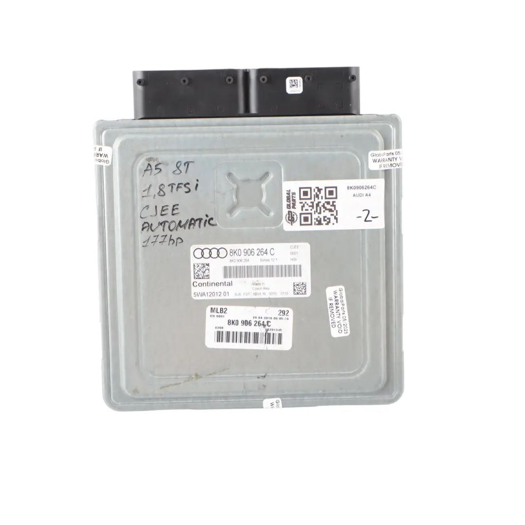 CJEE 177HP Engine ECU Kit Ignition Key Automatic to Audi A5 8T 1.8 TFSI with Part number 8K0906264C Audi A5 8T 1.8 TFSI CJEE 177HP Engine ECU Kit Ignition Key Automatic - SKU 8K0906264C - Part number 8K0906264C