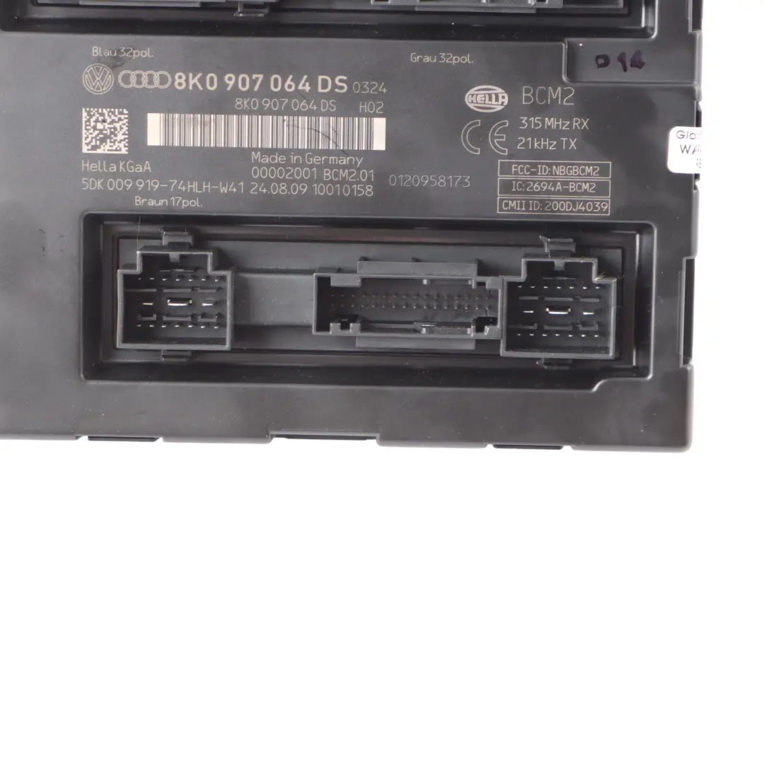 Convenience Module Control Unit ECU to Audi S4 B8 Comfort with Part number 8K0907064DS Audi S4 B8 Comfort Convenience Module Control Unit ECU - SKU 8K0907064DS - Part number 8K0907064DS
