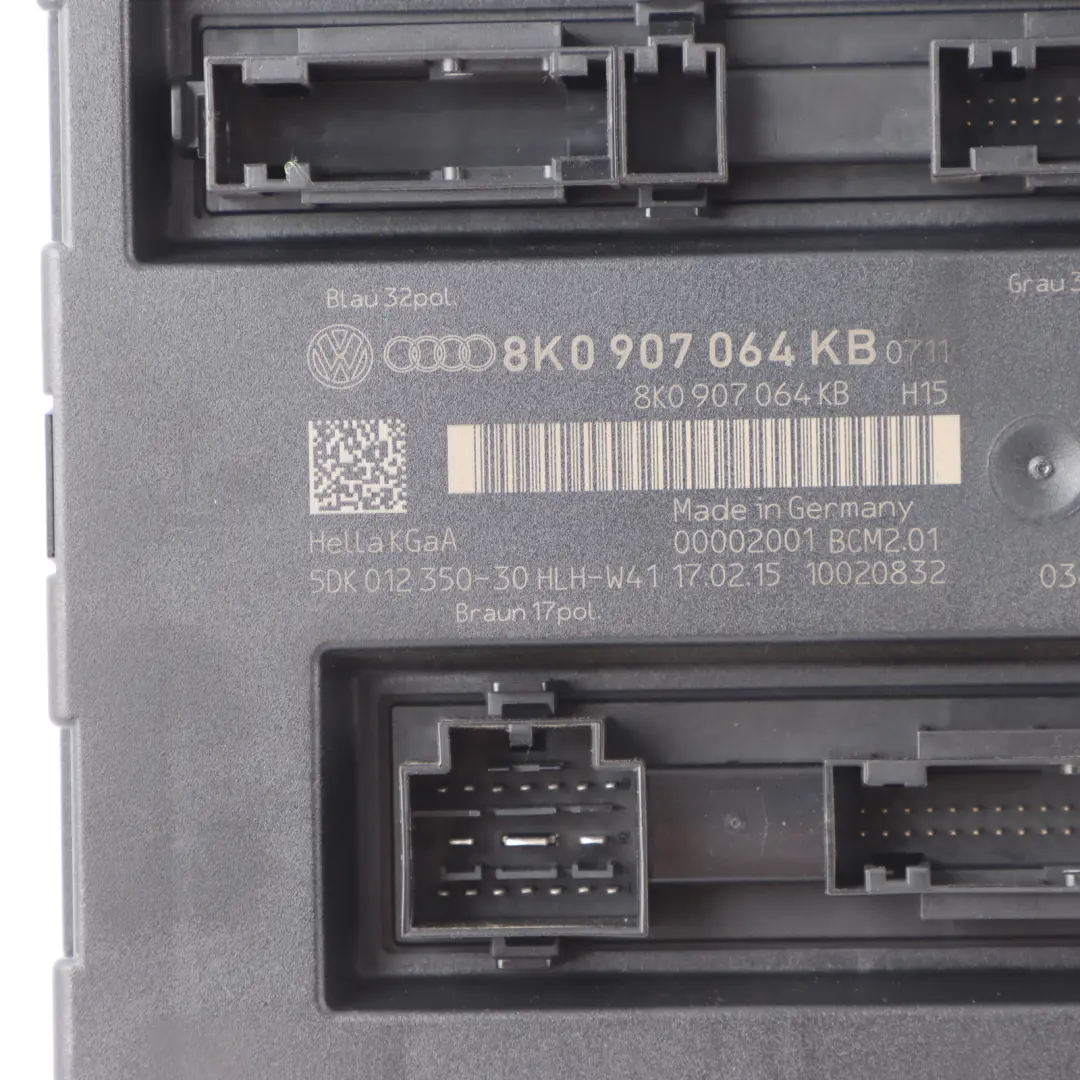 Module Commande Confort Module BCM Module Confort ECU pour Audi A5 8T à propos du numéro de pièce 8K0907064KB Audi A5 8T Module Commande Confort Module BCM Module Confort ECU - SKU 8K0907064KB - Numéro de pièce 8K0907064KB