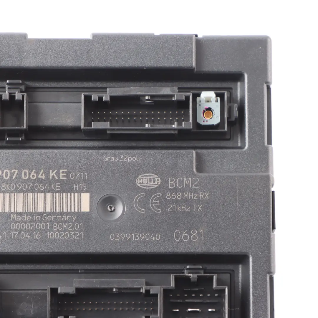 Módulo Control Confort Carrocería Conveniencia ECU para Audi A5 8T con número de pieza 8K0907064KE Audi A5 8T Módulo Control Confort Carrocería Conveniencia ECU - SKU 8K0907064KE - Número de pieza 8K0907064KE