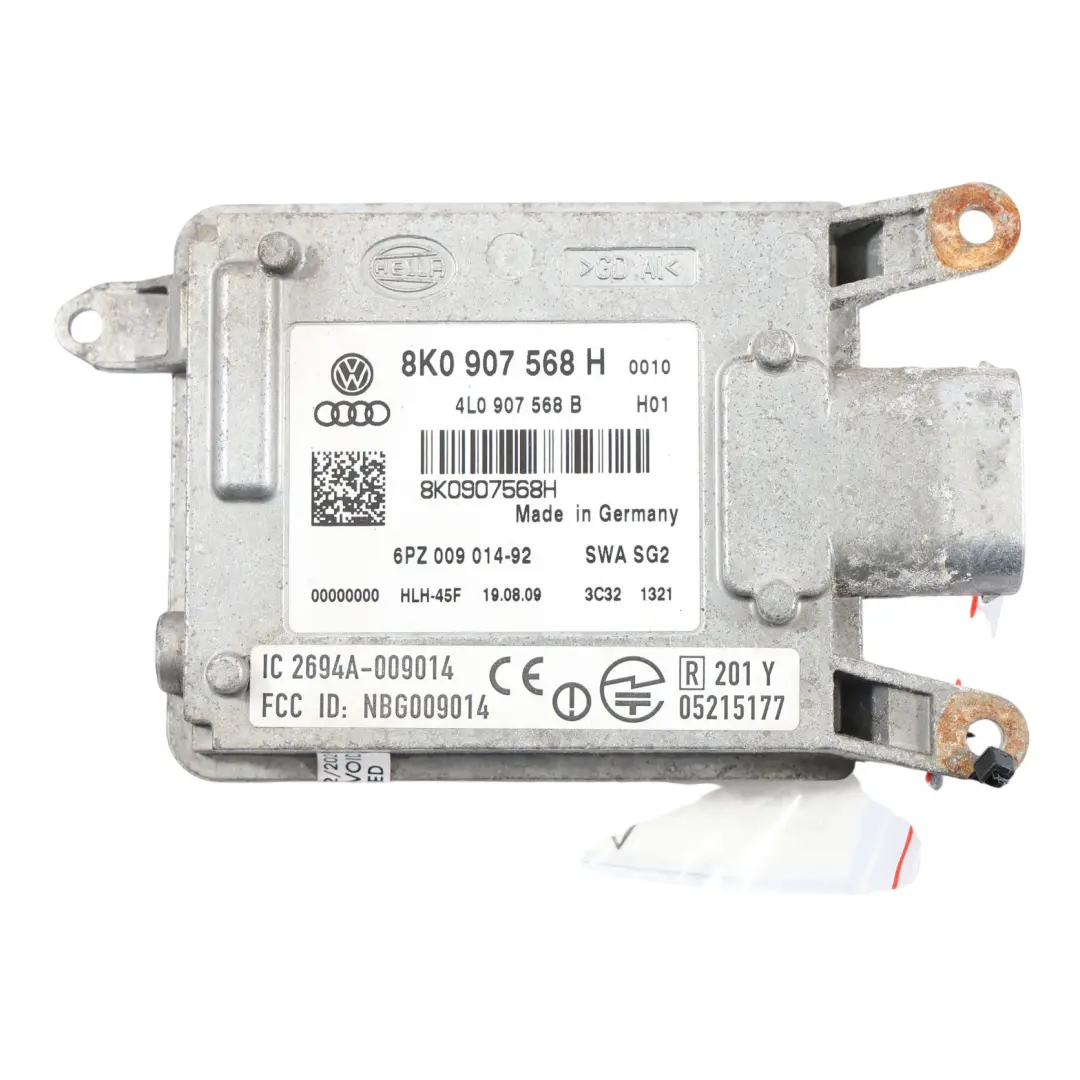 Unidad Control Asistencia Carril Módulo Trasera Izquierda para Audi A5 8T con número de pieza 8K0907568H Audi A5 8T Unidad Control Asistencia Carril Módulo Trasera Izquierda - SKU 8K0907568H - Número de pieza 8K0907568H