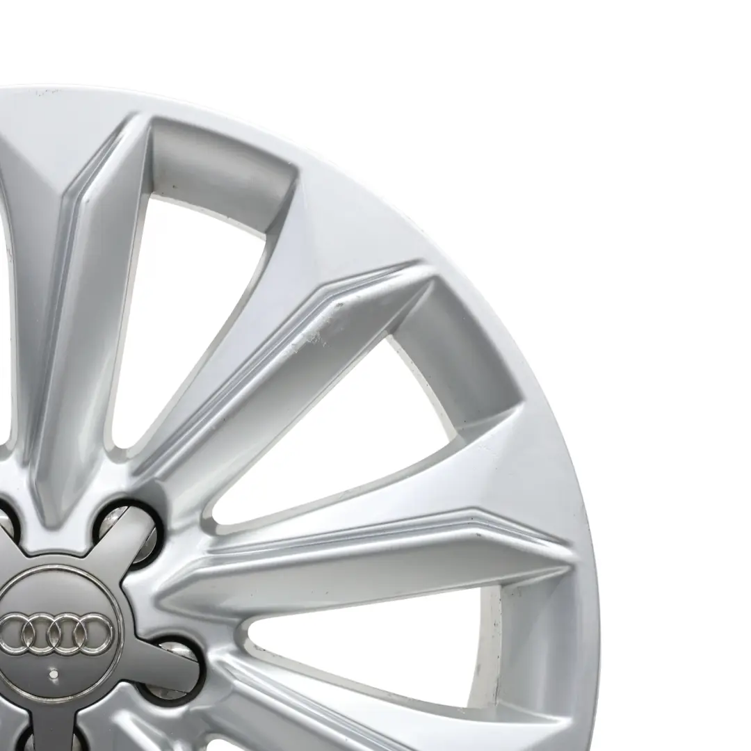 Audi A4 B8 8K Silver Wheel Alloy Rim 18" 8J ET:26 Multi Spoke - SKU 8K9601025A-4 - Part number 8K9601025A