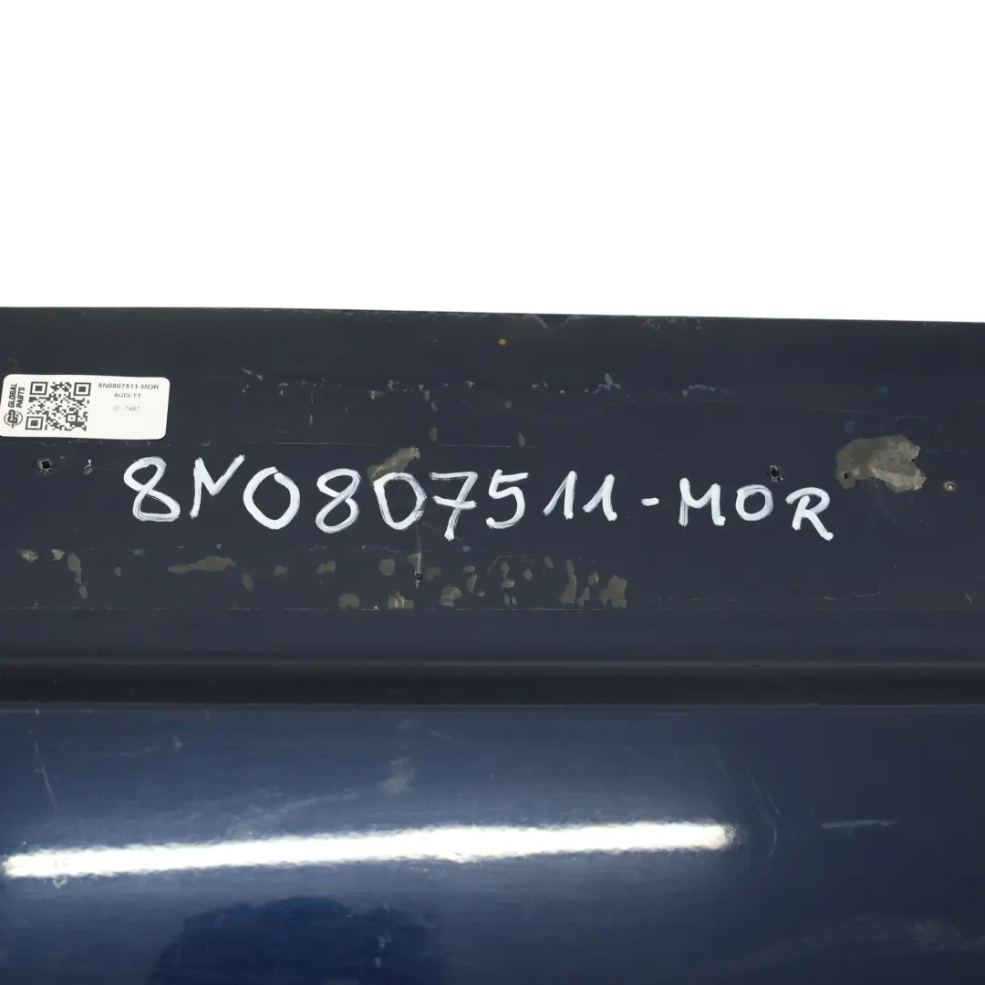 8N Rear Bumper Panel Covering Trim Moro Blue Pearl Effect - Z5J to Audi TT with Part number 8N0807511 Audi TT 8N Rear Bumper Panel Covering Trim Moro Blue Pearl Effect - Z5J - SKU 8N0807511-MOR - Part number 8N0807511