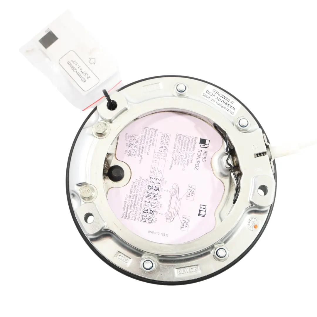 8N Fuel Filler Fill Flap Cover Opening Cap Aluminium to Audi TT with Part number 8N0809905C Audi TT 8N Fuel Filler Fill Flap Cover Opening Cap Aluminium - SKU 8N0809905C-1 - Part number 8N0809905C